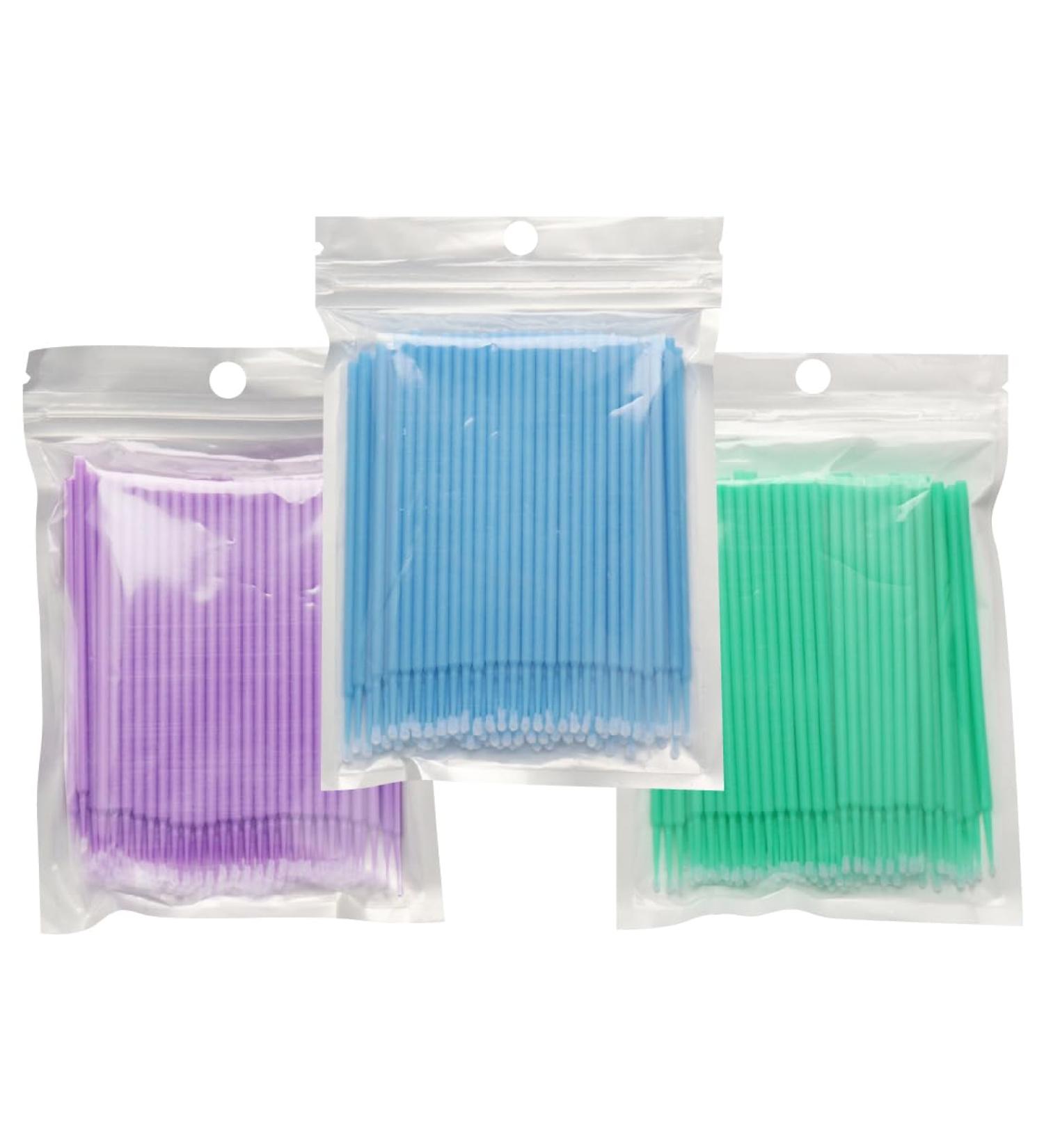 300 Microbursta Extension Brushes - Mini Cleaning Swabs for Eyelash Adhesive Removal Makeup and Dental Use - International Shipping Available - Buy Online on GoSupps.com