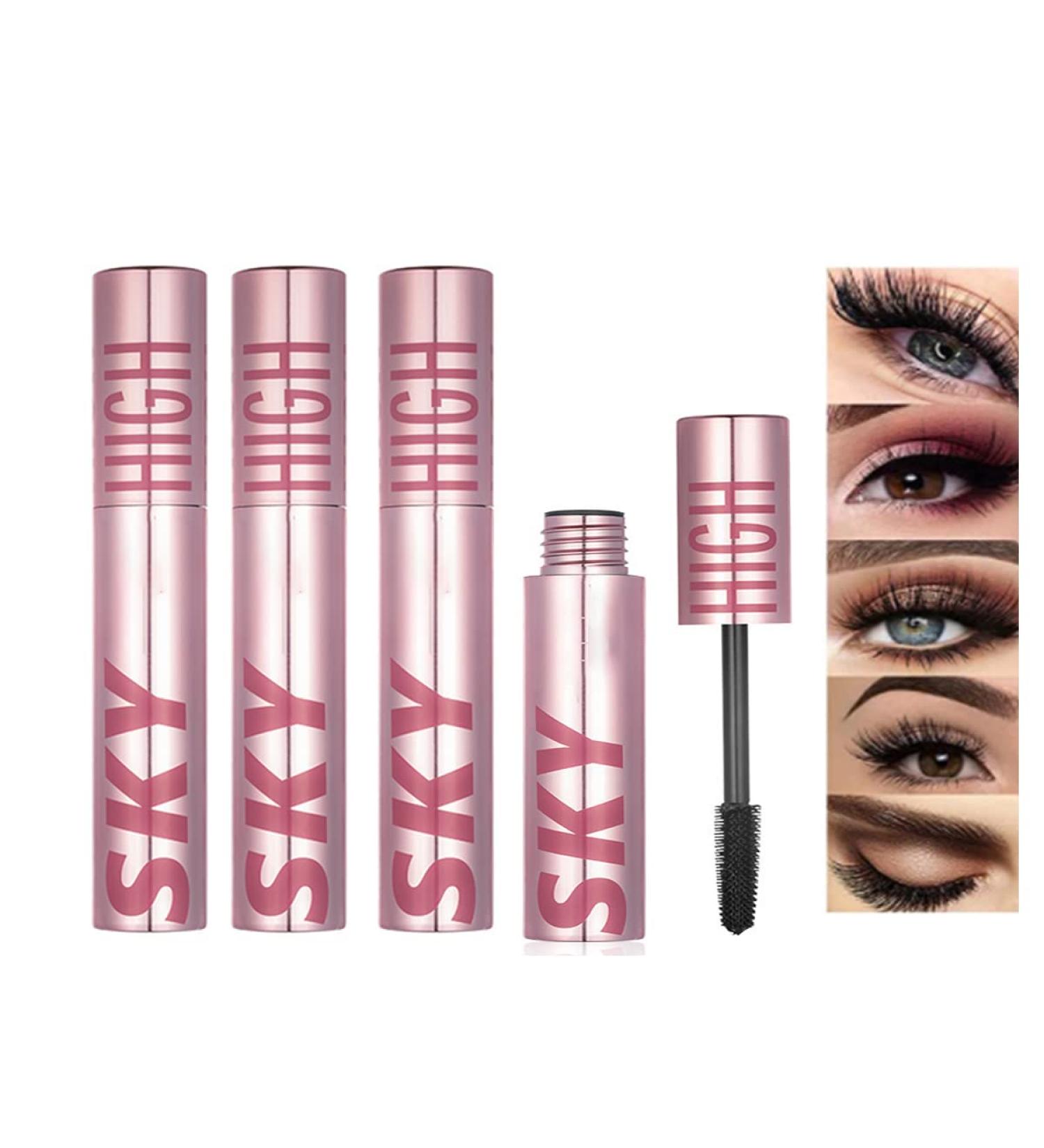 4D/5D Waterproof Lengthening Curling Mascara 4d Sky Mascara Millionlemon Black and Waterproof Smudge Proof Long Lasting Thicking Curling Mascara (3pcs) - Buy Online on GoSupps.com