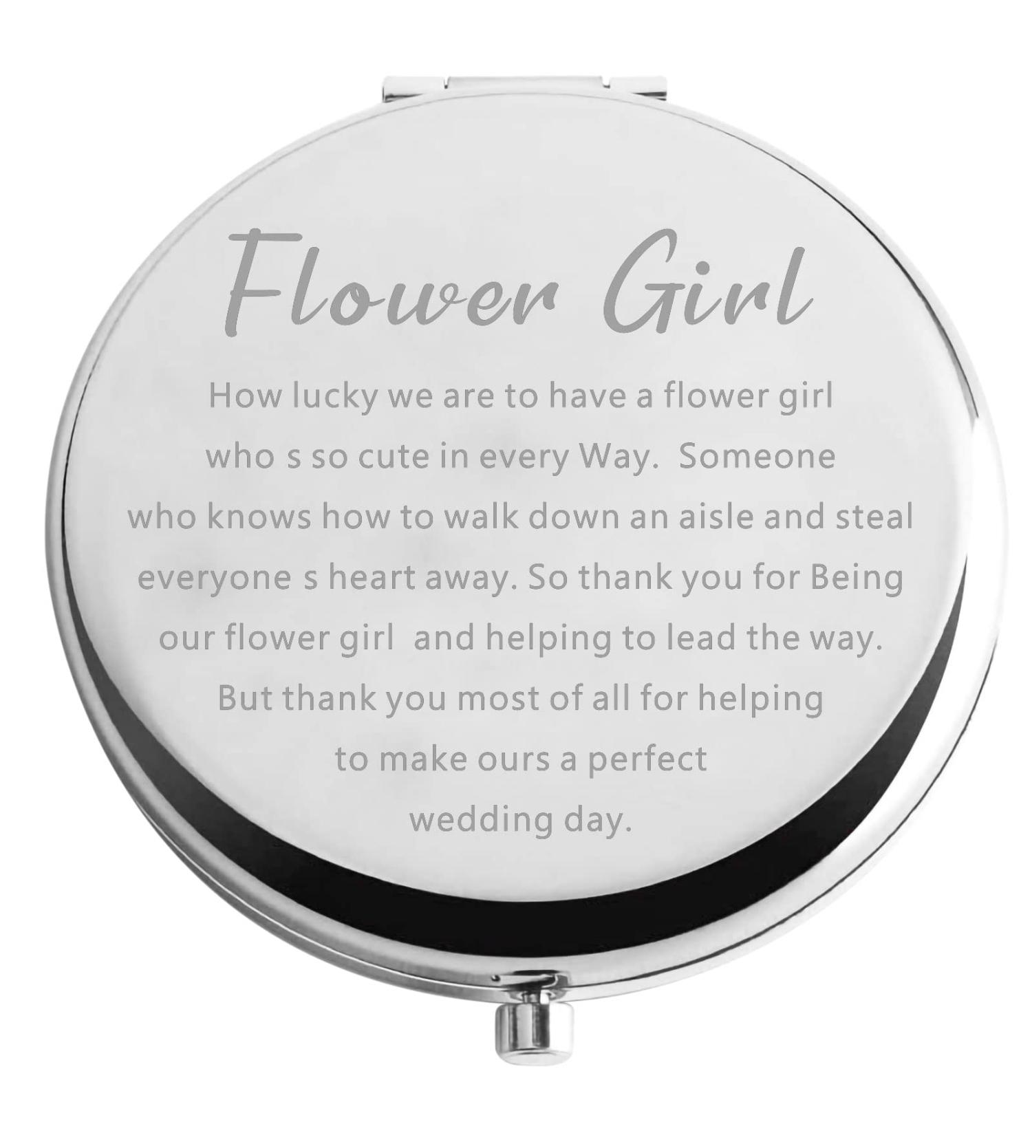 Zuo Bao Flower Girl Compact Mirror - Wedding Party Gift for Flower Girl - Buy Online on GoSupps.com