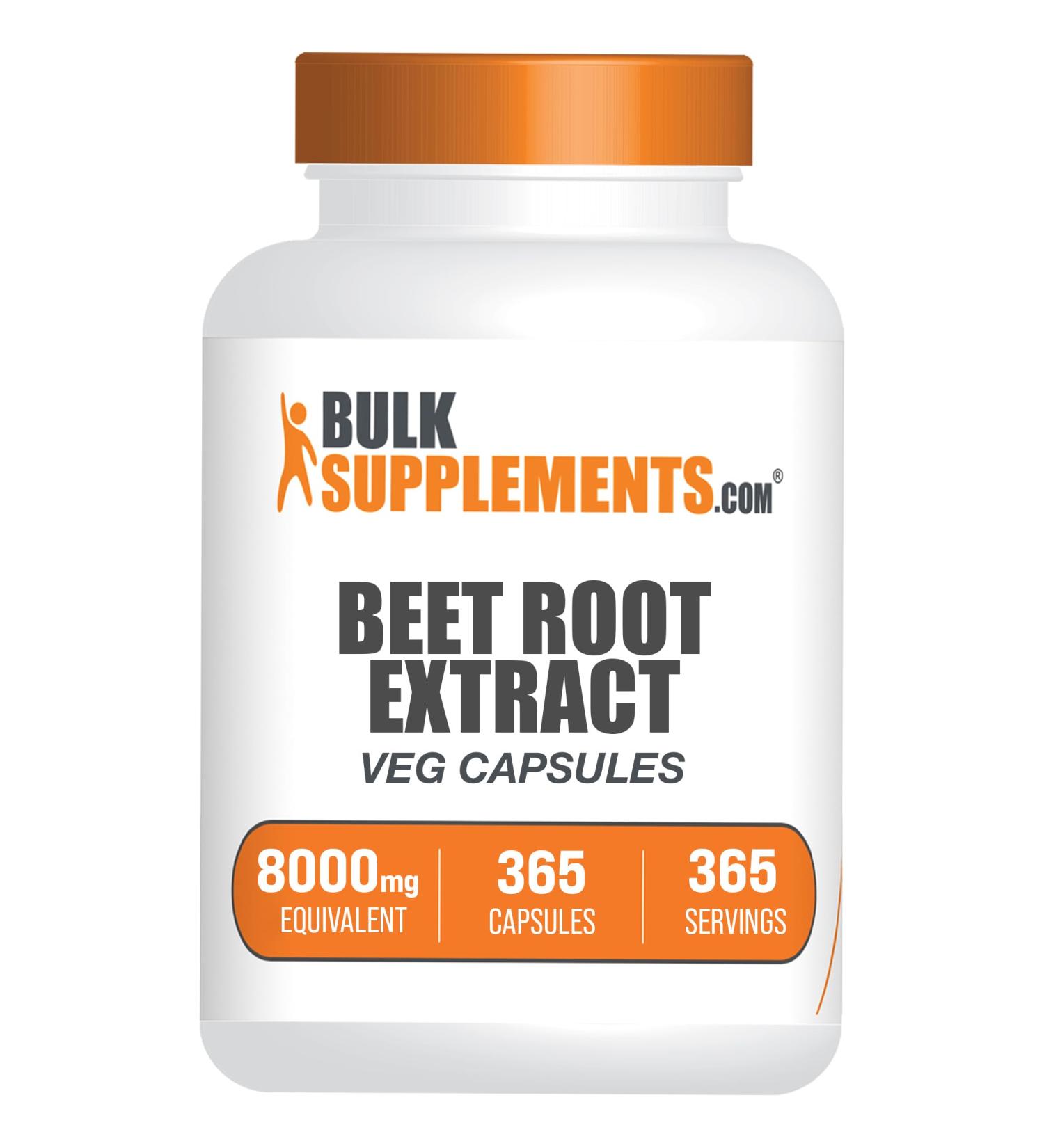 BulkSupplements Beet Root Extract Capsules - Vegan Beet Root Supplements 8000mg 365 Veg Capsules for Energy & Health - Buy Online on GoSupps.com