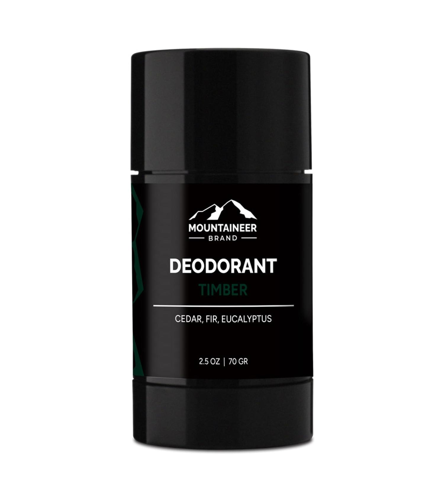 Mountaineer Brand All Natural Deodorant for Men and Women | Absorbent Arrowroot Powder and Dead Sea Salt | Sensitive Skin Odor Protection | Aluminum & Baking Soda Free | Timber 2.5oz - Buy Online on GoSupps.com