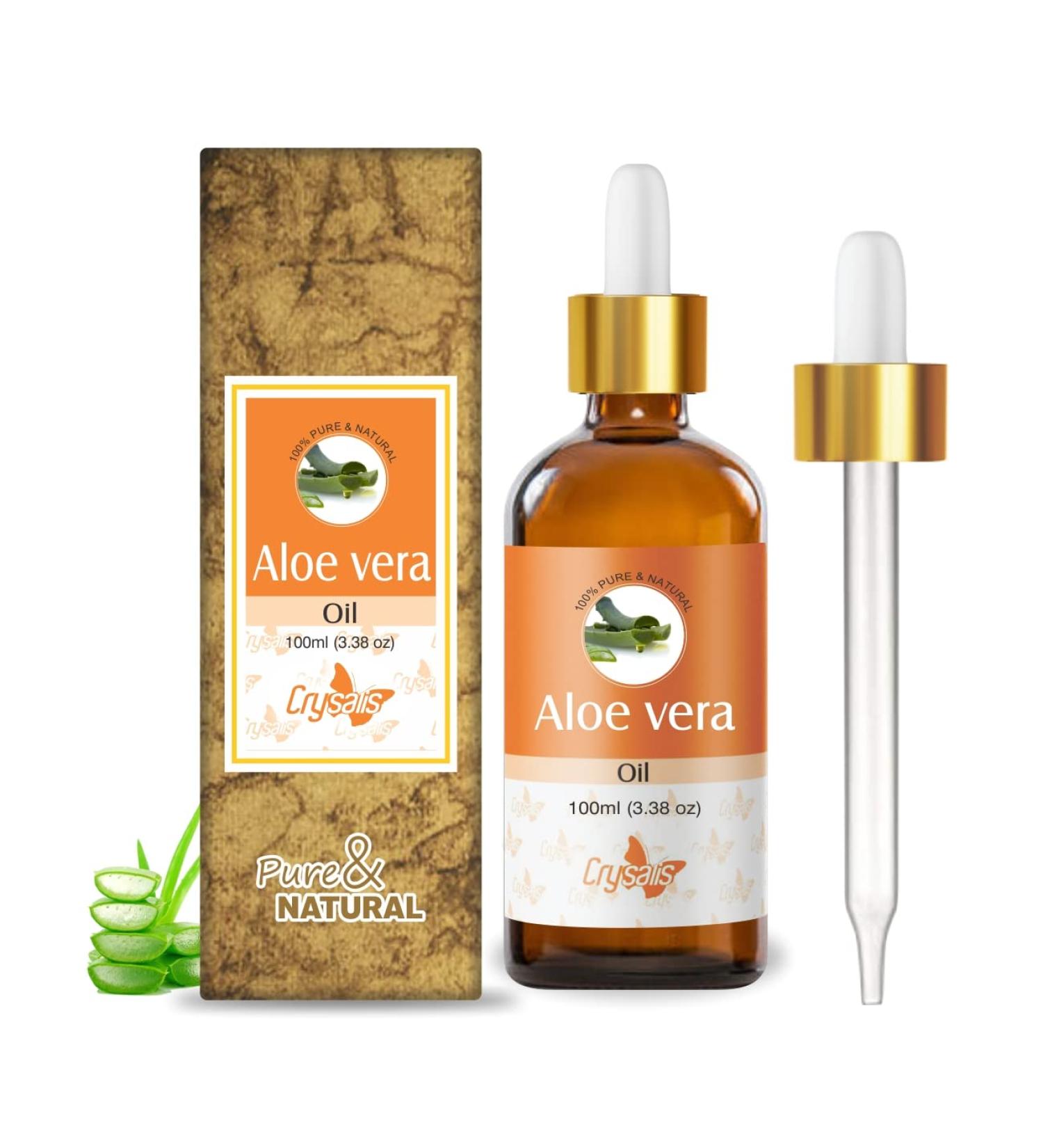Crysalis Aloe Vera(Aloe Barbadensis Miller) Oil|100% Pure & Natural Undiluted Essential Oil Organic Standard For Skin & Hair Care|Provides Moisturisation& Skin & Hair (100ML) - Buy Online on GoSupps.com