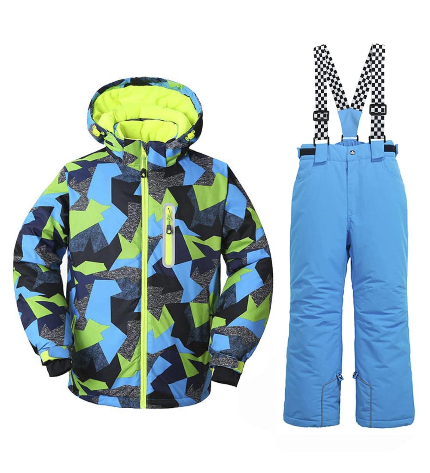 WOWULOVELY Boy's Ski Jacket and Pants Set - Insulated, Windproof & Waterproof - Size 8 - Buy Online on GoSupps.com