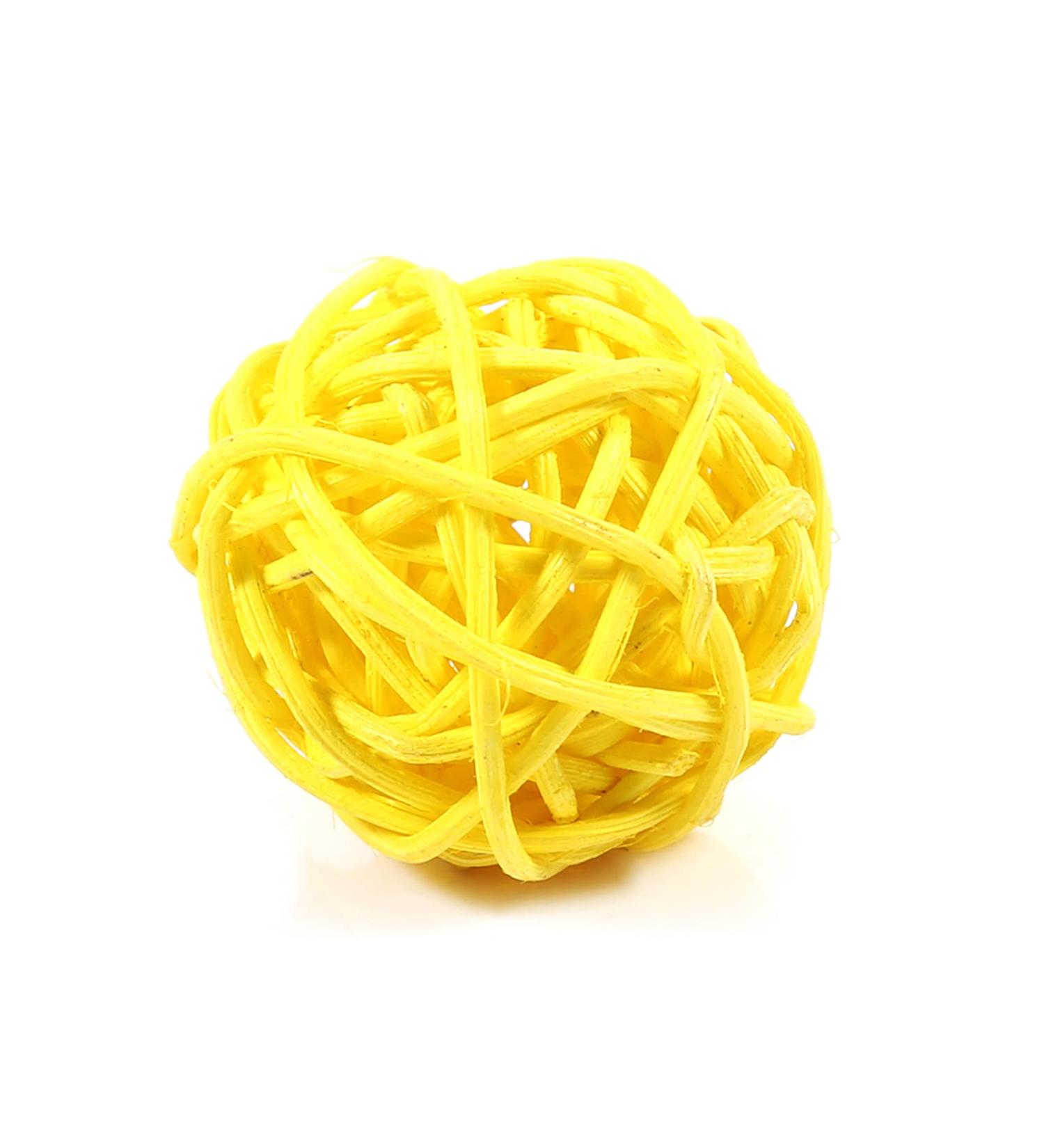 Buy Tbest Yellow Rattan Balls - Decorative Bowl Fillers 20 Pieces | Perfect for Ornaments Weddings Christmas & Pets - Buy Online on GoSupps.com