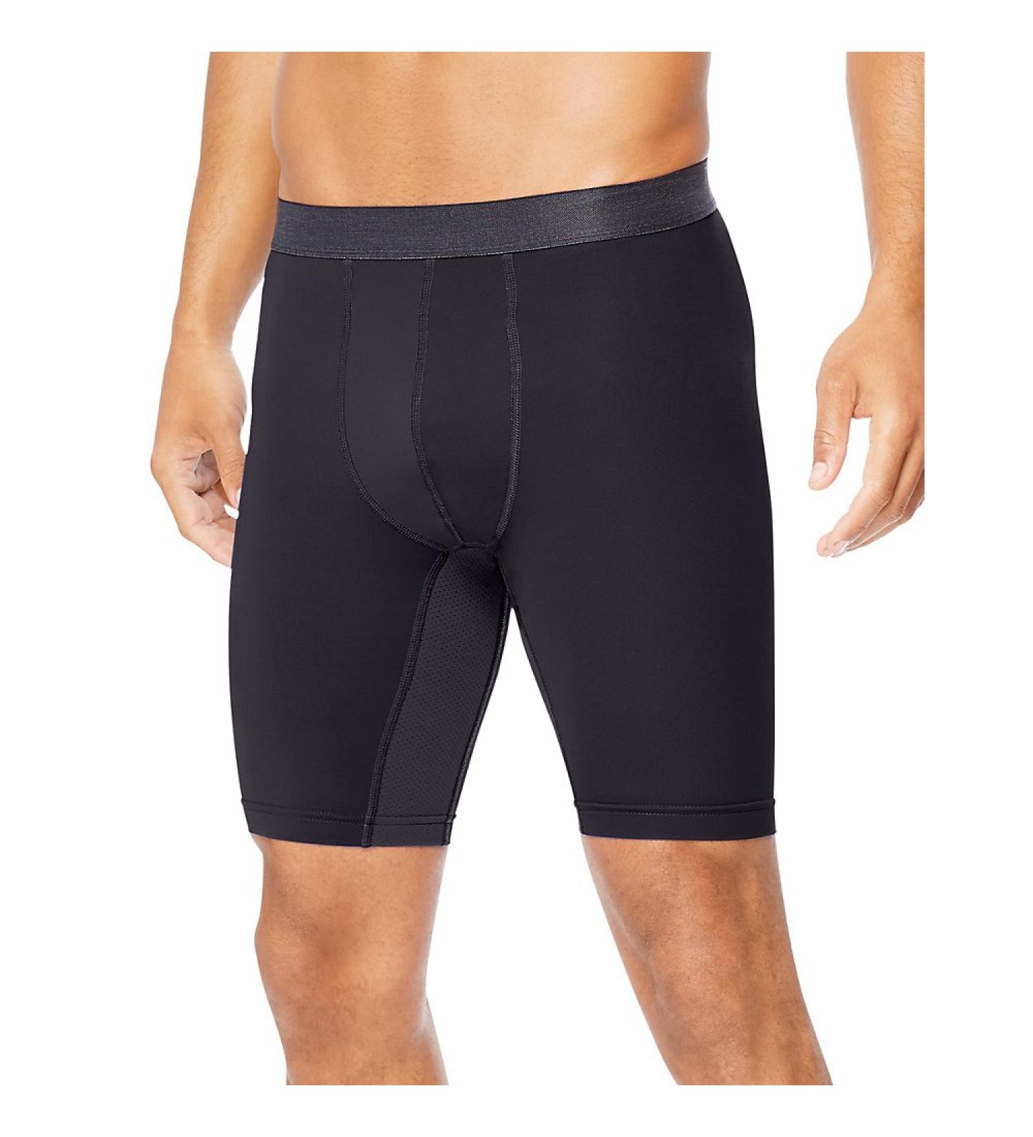 Hanes Sport Men's Performance Compression Short Medium Ebony/Ebony