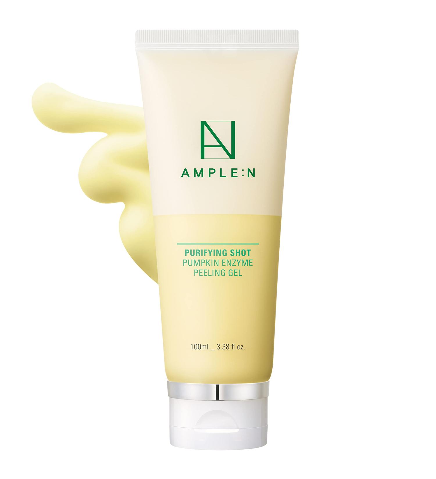 AMPLE:N Purifying Shot Pumpkin Enzyme Peeling Gel - Exfoliating Gommage for Oily & Sensitive Skin with Centella Asiatica & Ginseng - 3.38 fl.oz - International Shipping Available - Buy Online on GoSupps.com