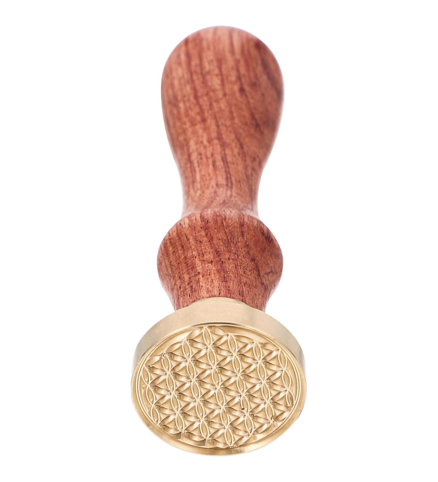 Outil de Pressage pour Fard Paupi res 1 Pi ce Tampon Motif Rond Manche en Bois Naturel Joint Tridimensionnel Transparent Accessoire Maquillage DIY pour Blush et Poudre - Buy Online on GoSupps.com