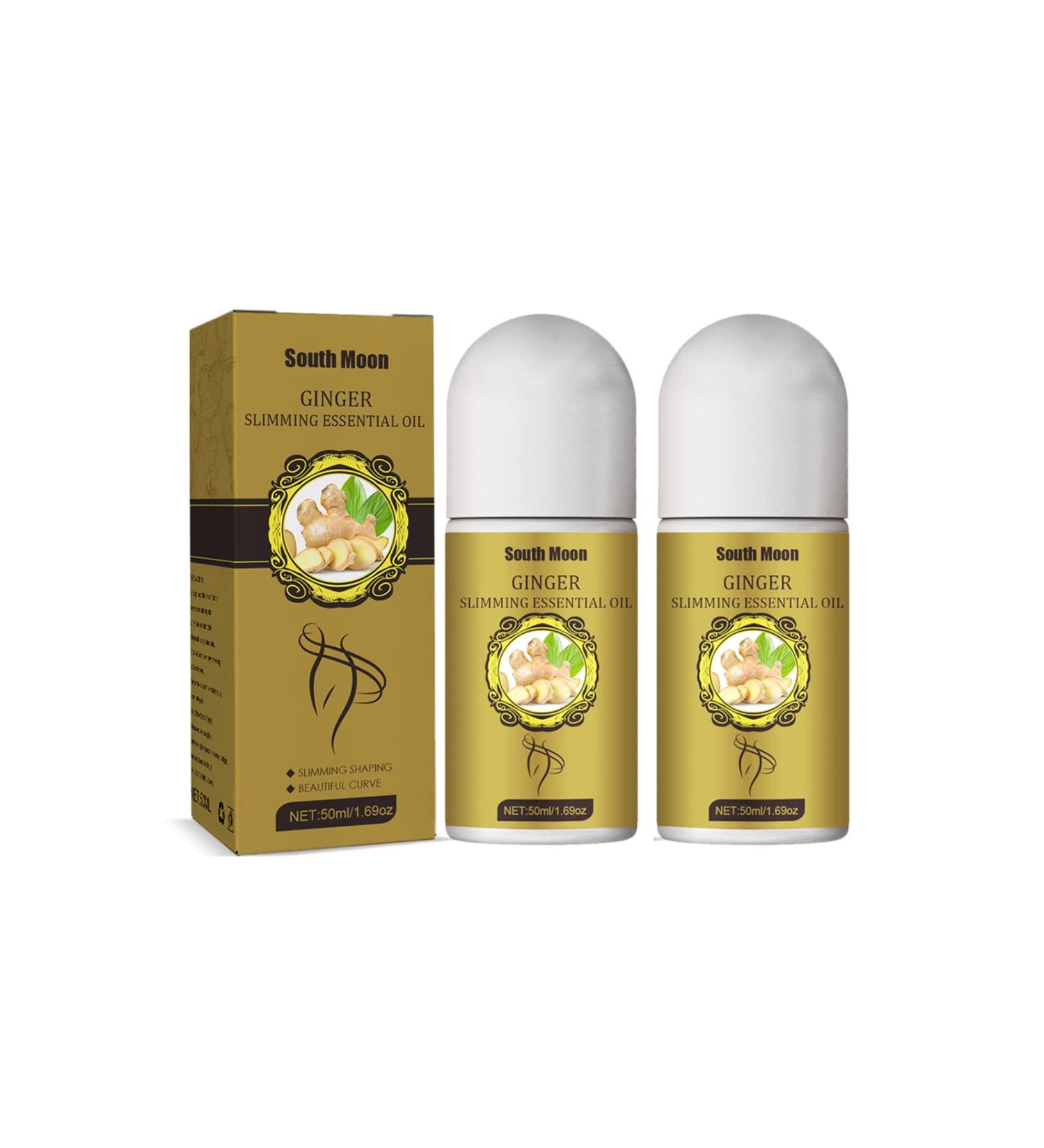 Buy 2-Piece Roll-On Essential Oils (50ml) for Weight Loss Belly Drainage & Massage | Natural Ginger Oil for Skin & Relaxation - International Shipping Available - Buy Online on GoSupps.com