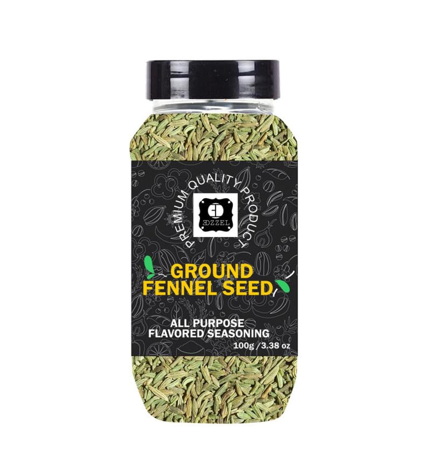 EDZZEL EDZZEL Premium Quality Natural Indian Ground Fennel Powder - 100g Box