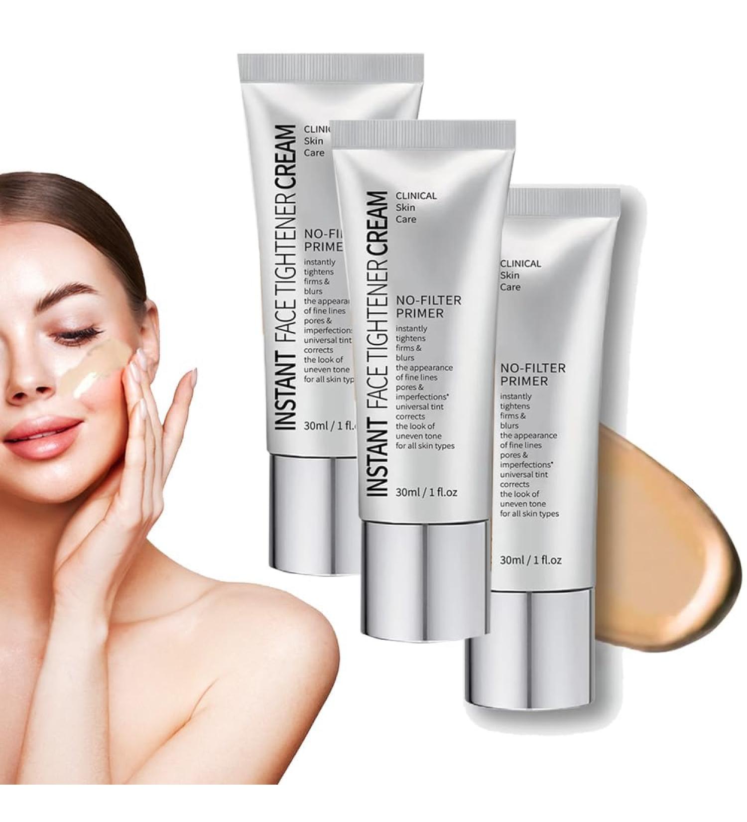 Face Tightener No-Filter Primer New Instant Face Tightener No-Filter Primer Skin Tightener Primer Face Makeup instant face tightener cream for Face Before Makeup (3pcs) - Buy Online on GoSupps.com