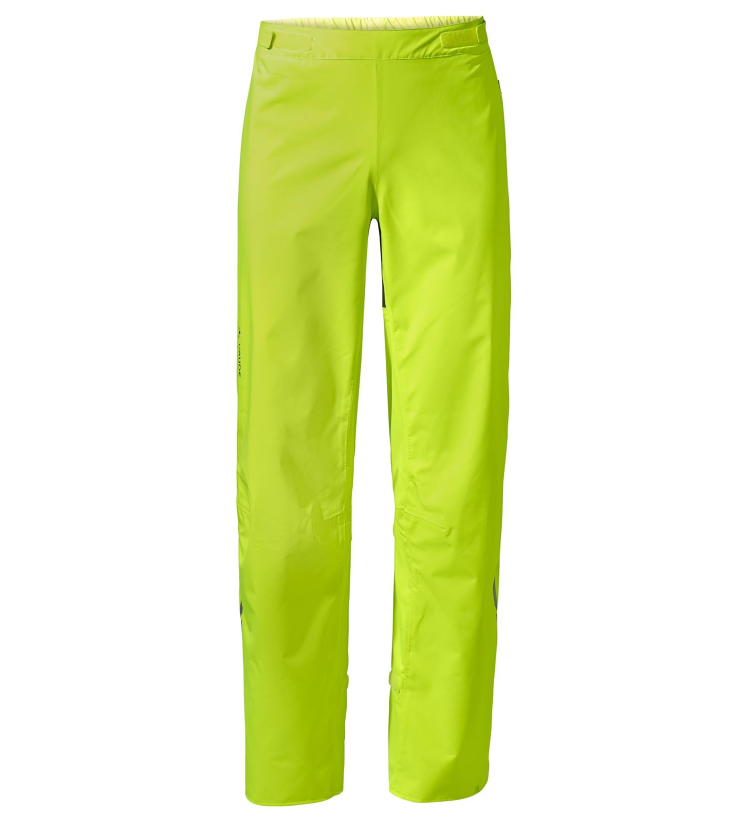 VAUDE Men's Moab Rain Pants - Neon Yellow | Lightweight Waterproof & Eco-Friendly Gear for Outdoor Adventures - Buy Online on GoSupps.com