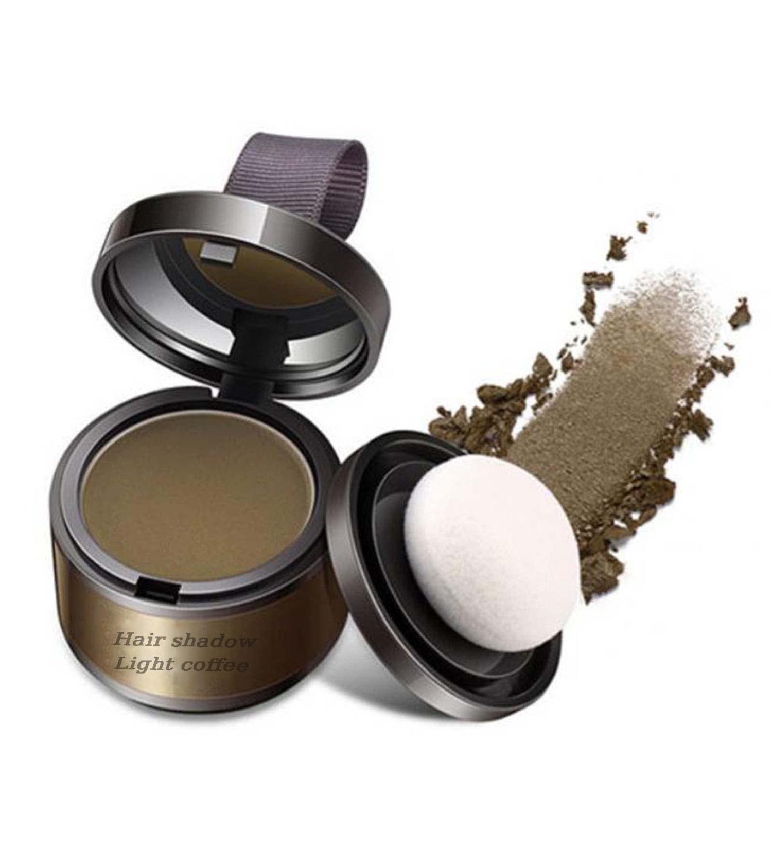 Instant Hairline Shadow Powder for Grey Hair Root Concealer - Light Coffee | Wind & Sweat Proof | Men & Women | Eyebrows & Beard Line Coverage - Buy Online on GoSupps.com