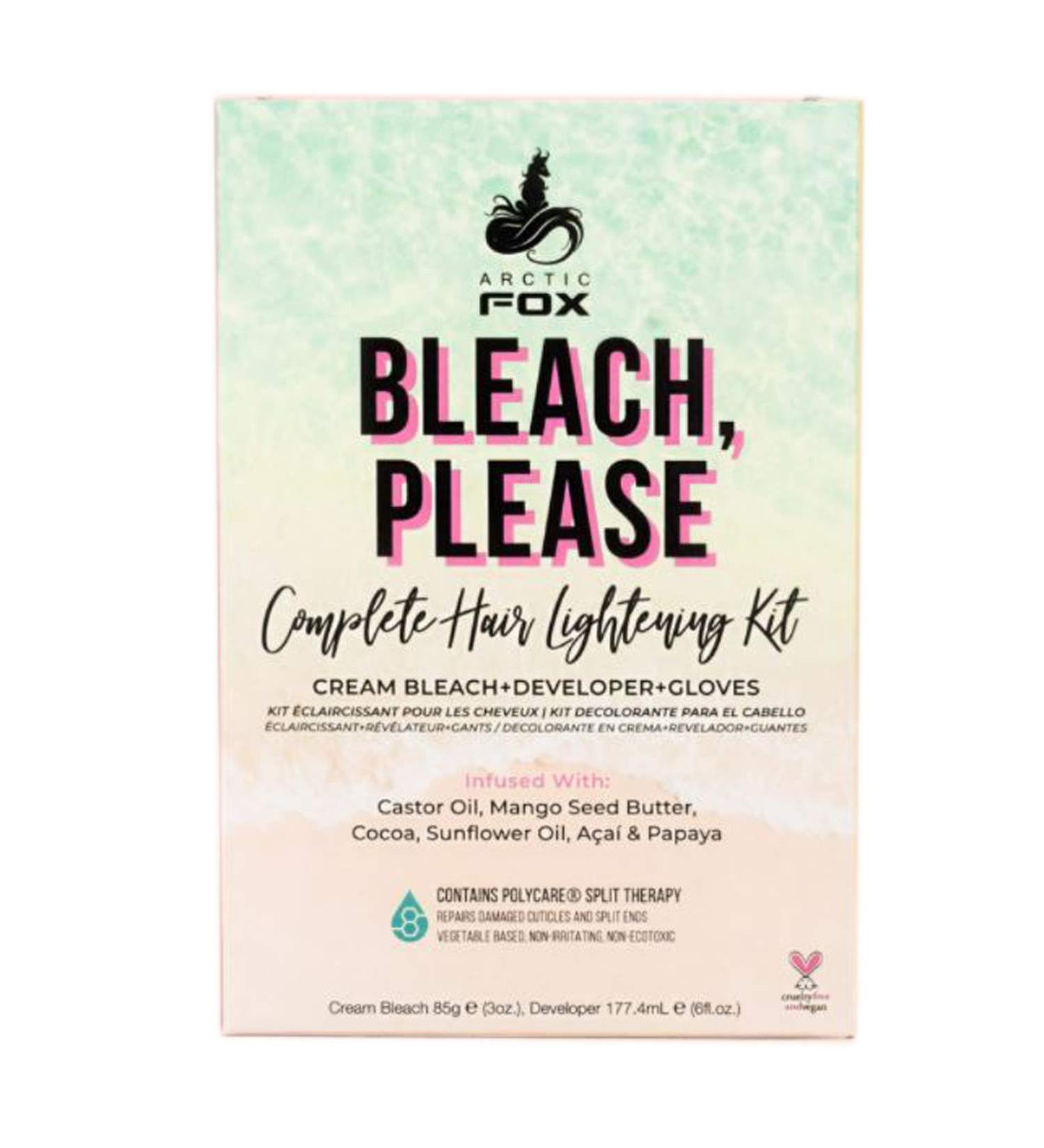 Artic Fox Bleach Please Hair Lightening Kit - Vegan Cruelty-Free Infused with Acai Cocoa & Papaya - 35 Volume Developer for Radiant Color - Buy Online on GoSupps.com