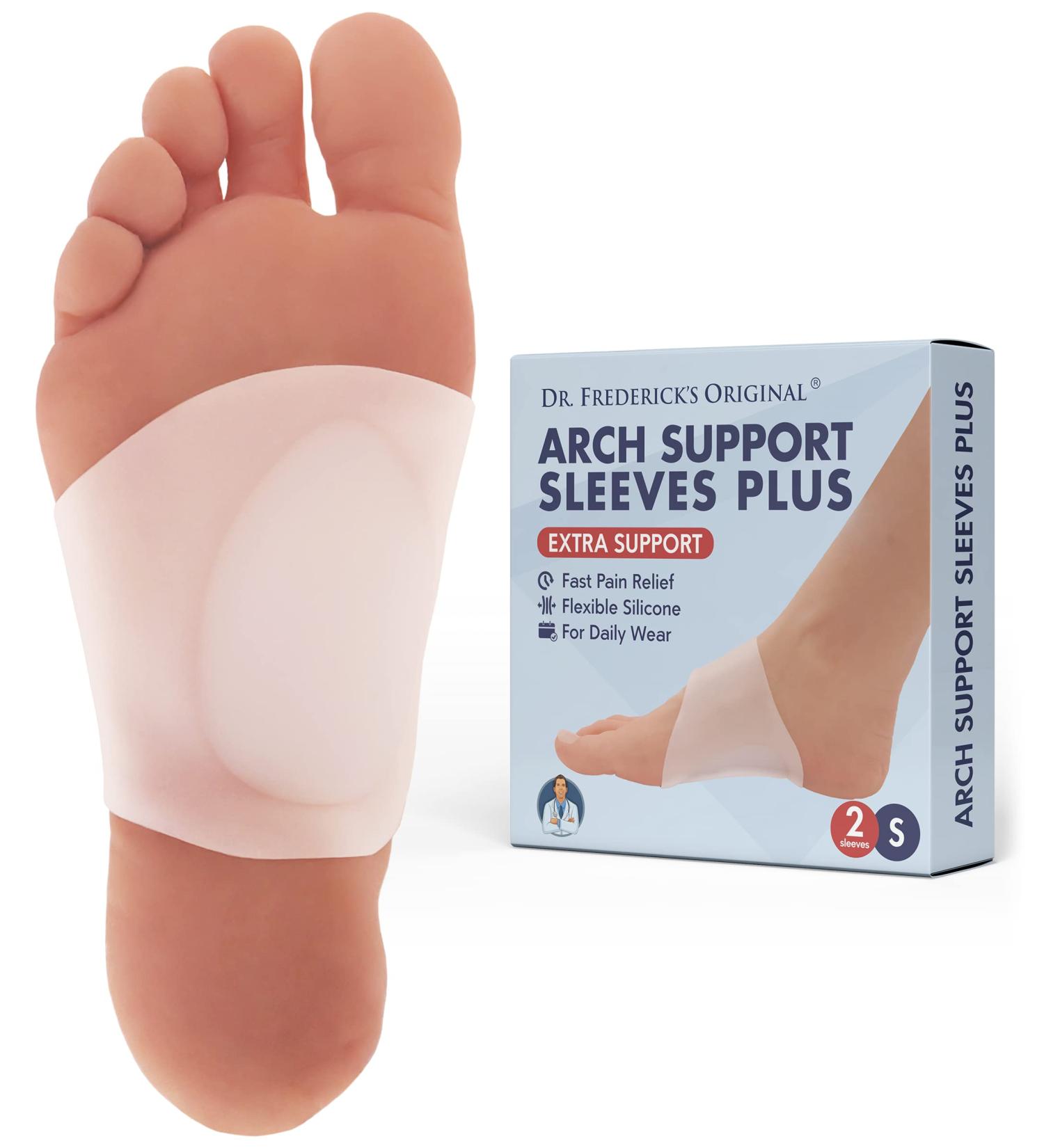 Dr. Frederick's Original Arch Support Sleeves Plus - Small/Medium (Pack of 2) - Arch Pain Relief for Men & Women - Doctor Developed Flat Foot Arch Supports - Buy Online on GoSupps.com