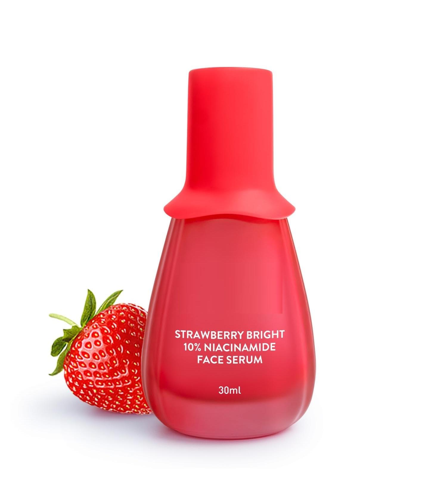 Generic 10% Niacinamide + Strawberry Face Serum with Vitamin B12 & Hyaluronic Acid | Hyperpigmentatiion & Dullness | Hydrates Smooths & Minimizes Pores | 30ml - Buy Online on GoSupps.com