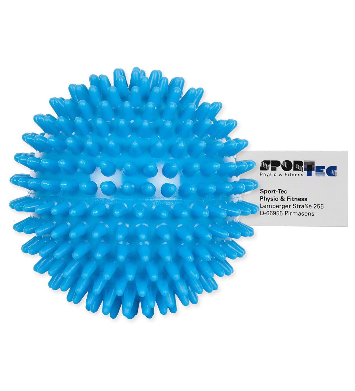 Sport-Tec Hedgehog Ball - Soft Reflexology Massage Ball (10 cm) - Self-Massage Tool in Neon Blue | Perfect for Relaxation & Pain Relief - Buy Online on GoSupps.com