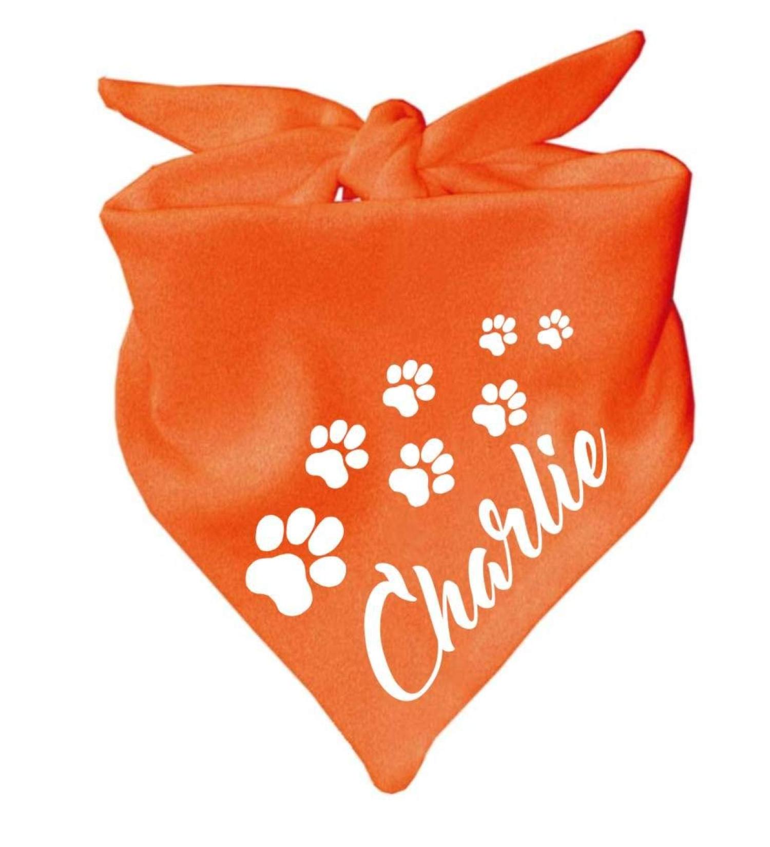 Little Fratz Orange Dog Triangle Scarf - Size 2 (68 cm) | Stylish Pet Accessory for Dogs - Buy Online on GoSupps.com