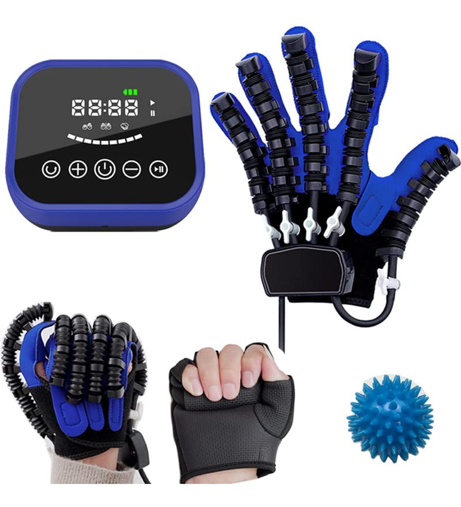 Rehabilitation Robotic Gloves for Hemiplegia Stroke Paralysis Arthritis - Left Hand-L Blue - Buy Online on GoSupps.com