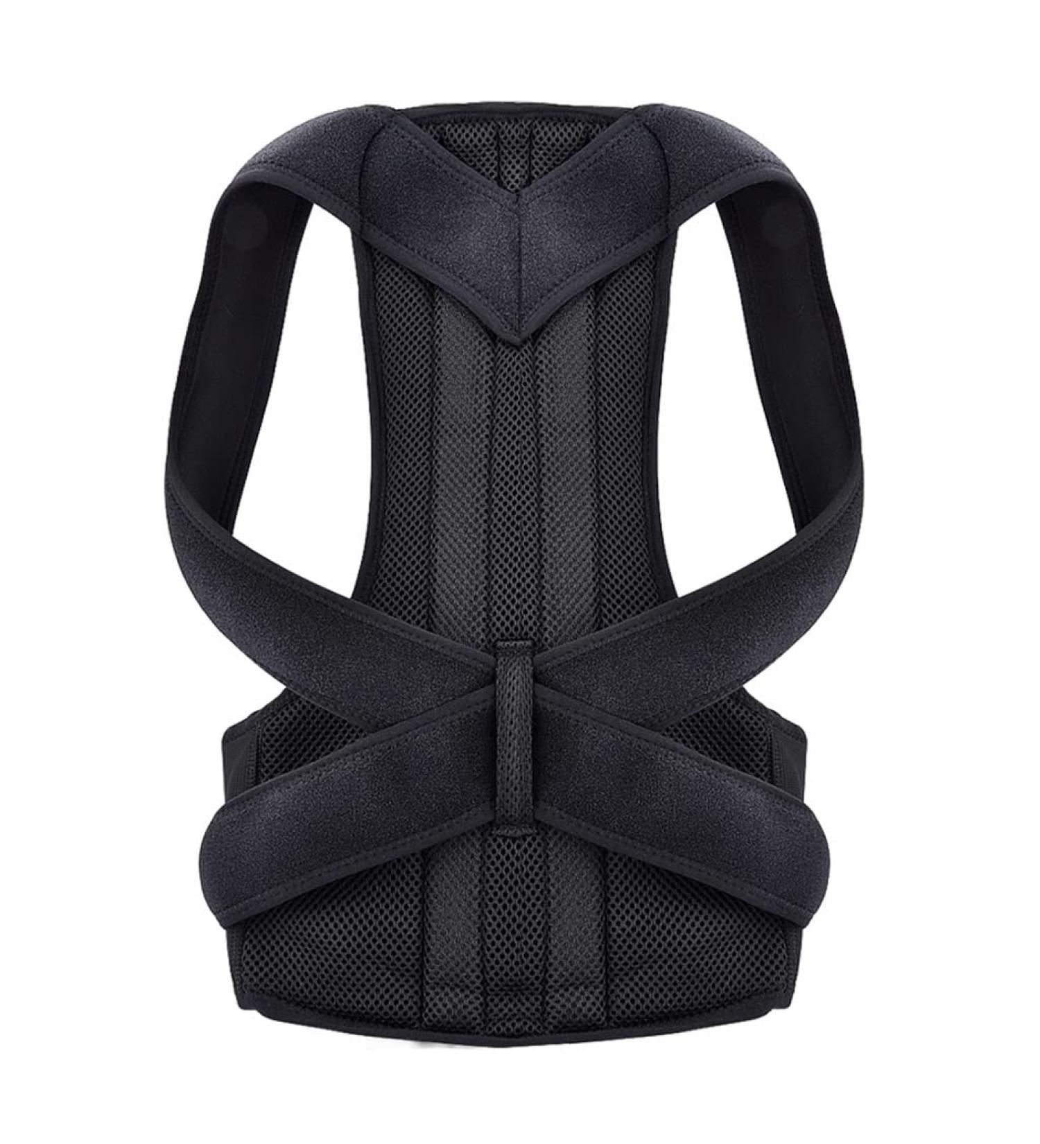 Adjustable posture corrector shoulder and correction spine posture fixed belt (black M) (Black M) - Buy Online on GoSupps.com