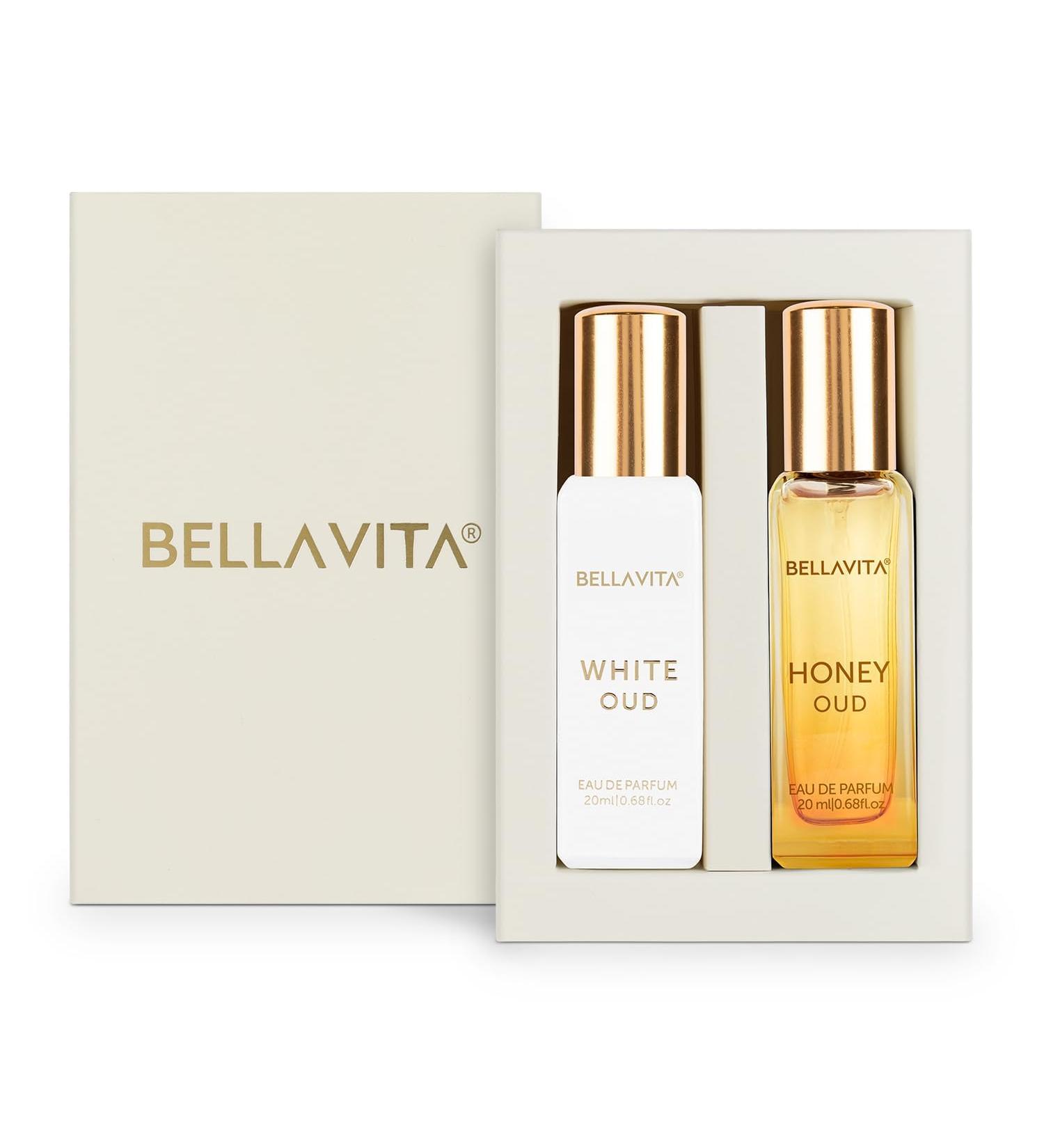 Bloom Beauty Bella Vita Luxury White Oud & Honey Oud Unisex Perfume Combo with Honey Lemon & Patchouli | Oud Long Lasting EDP Fragrance Scent Pack of 2 20 ml Each - Buy Online on GoSupps.com