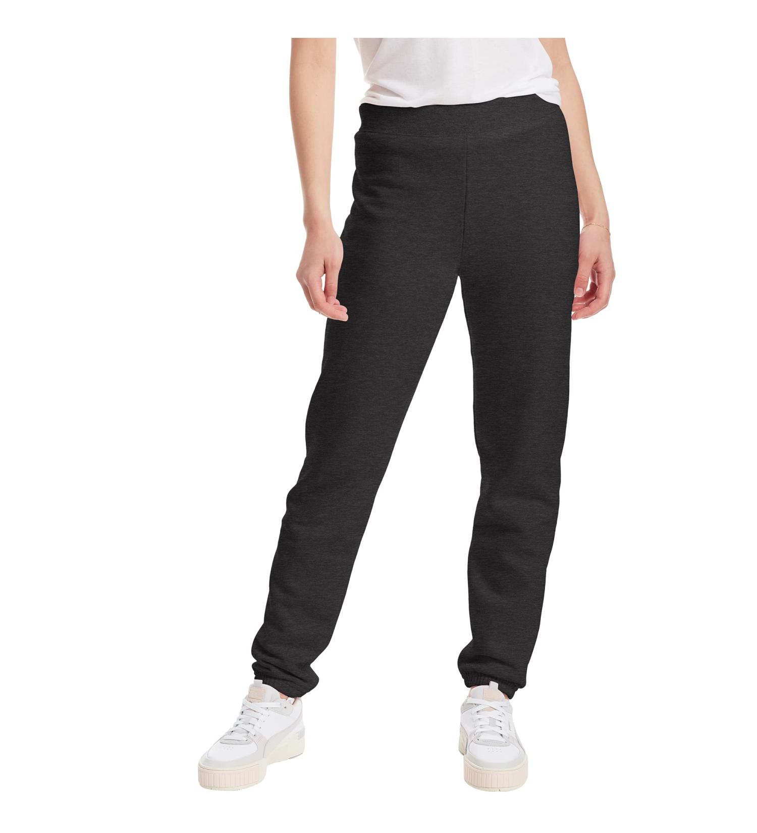 Hanes Women's EcoSmart Sweatpants - Large Ebony | Best Sweatpants for Women - Buy Online on GoSupps.com