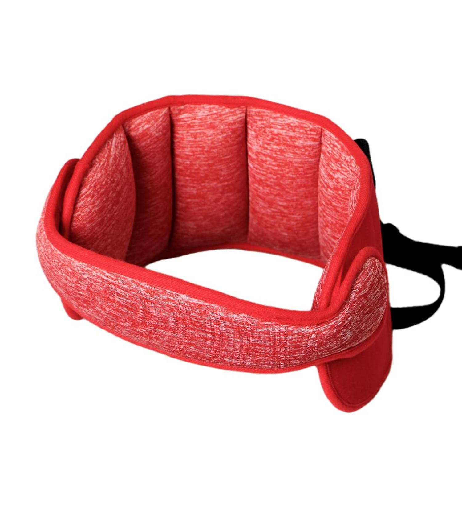 KAKIBLIN Adjustable Toddler Car Seat Head Support Band - Red | Safety Carseat Straps Cover for Neck Relief - Buy Online on GoSupps.com
