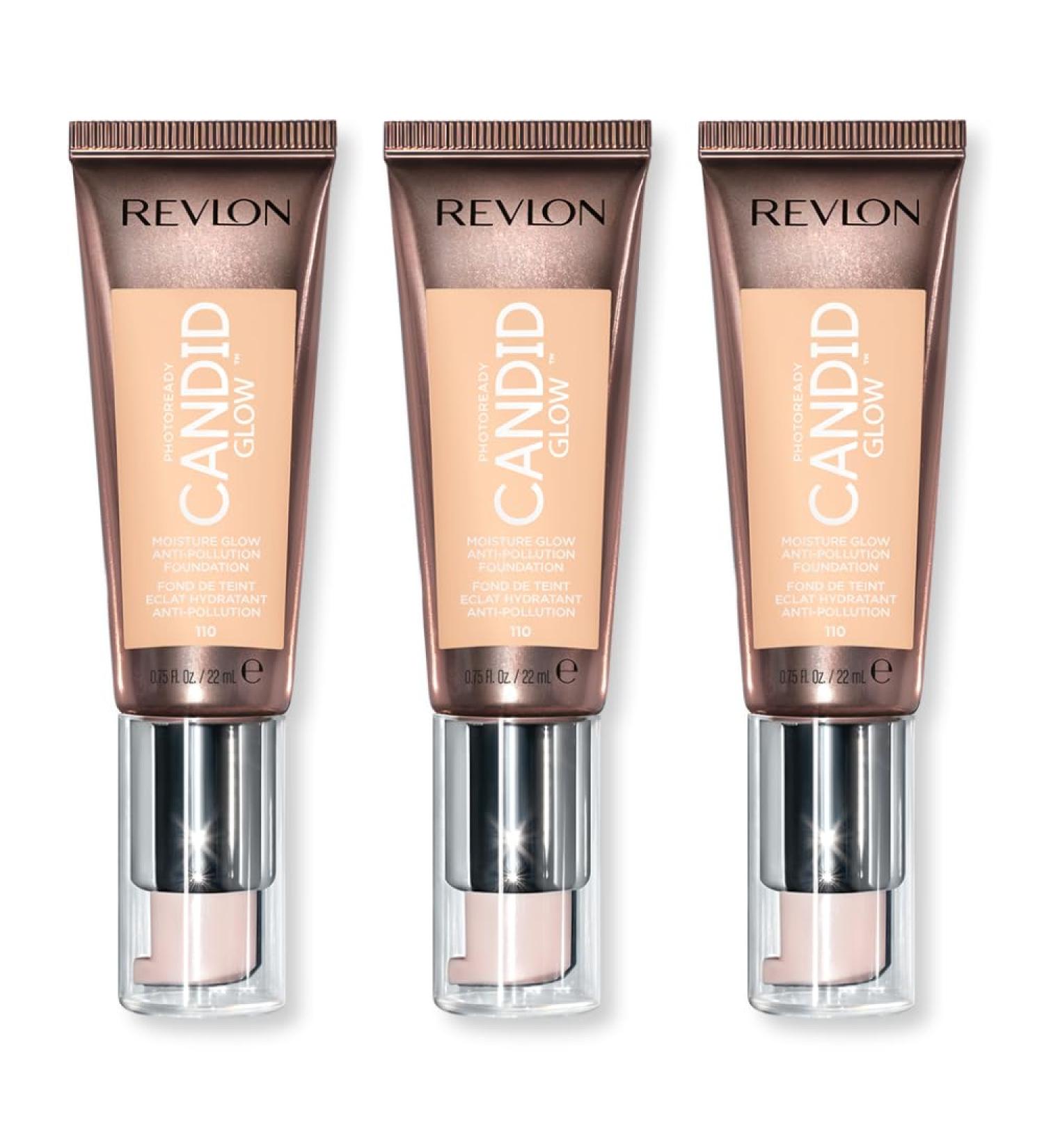 3 x Revlon Photoready Candid Moisture Glow Foundation - 110 Porcelain