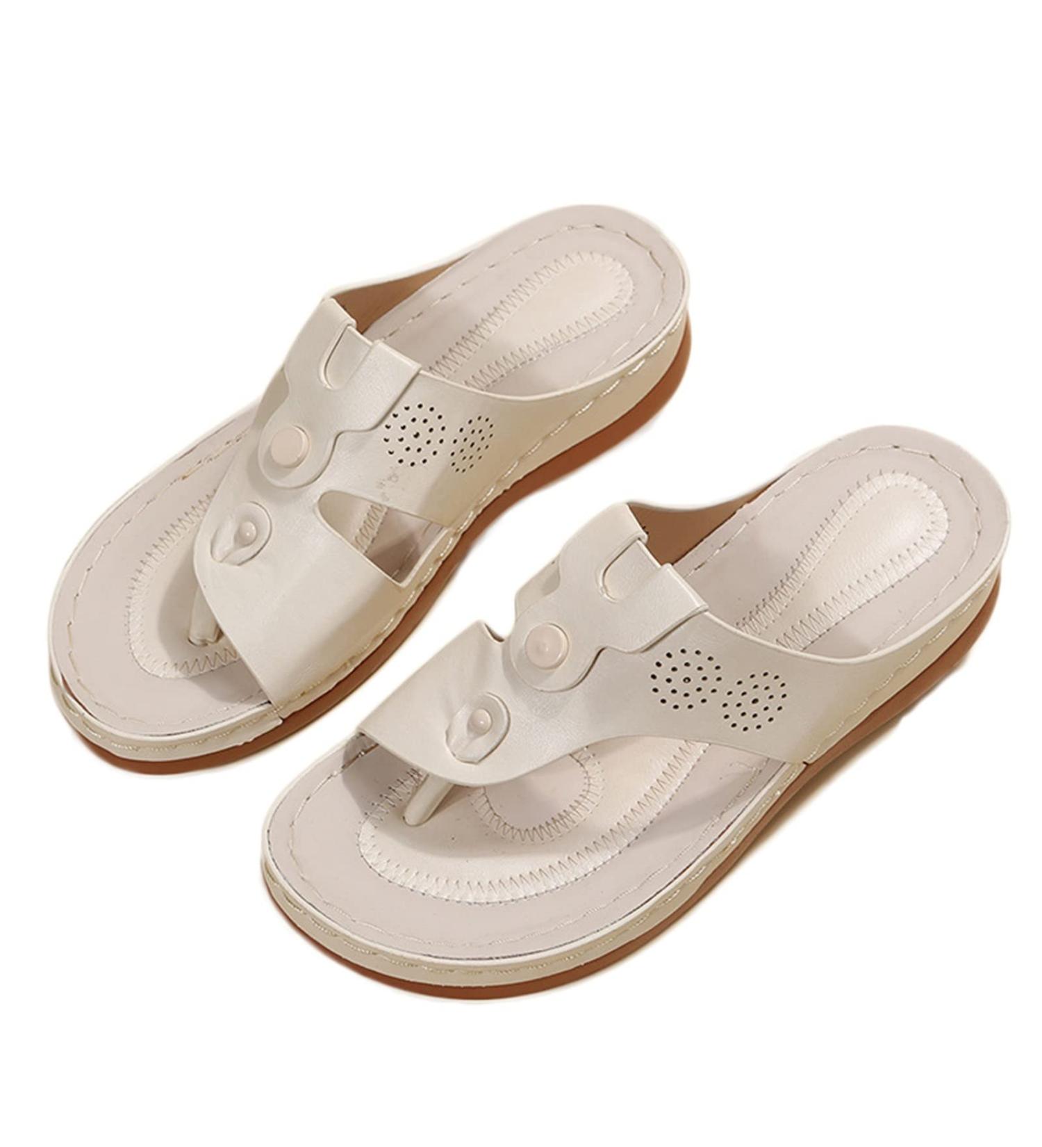 Women's Orthopedic Arch Support Slippers - White, Size 8.5 - Buy Online on GoSupps.com