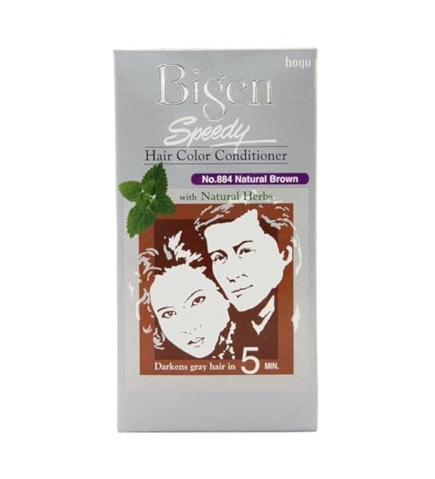 Bigen Speedy Hair Color Natural Brown 884 - Quick Easy & Long-Lasting Hair Dye for International Shipping - Buy Online on GoSupps.com