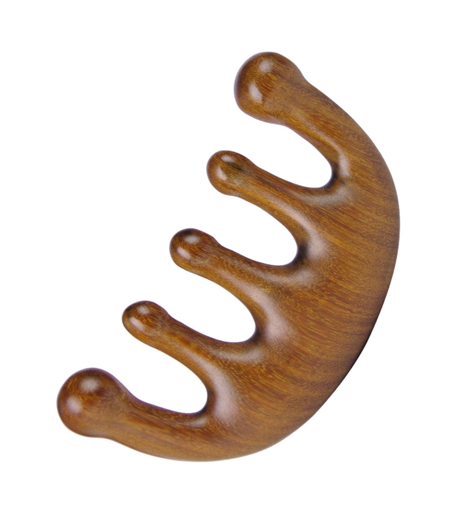 Head Massage Comb Gua Sha - 5 Wide Teeth Scalp Massager for Hair Care | International Shipping - Buy Online on GoSupps.com