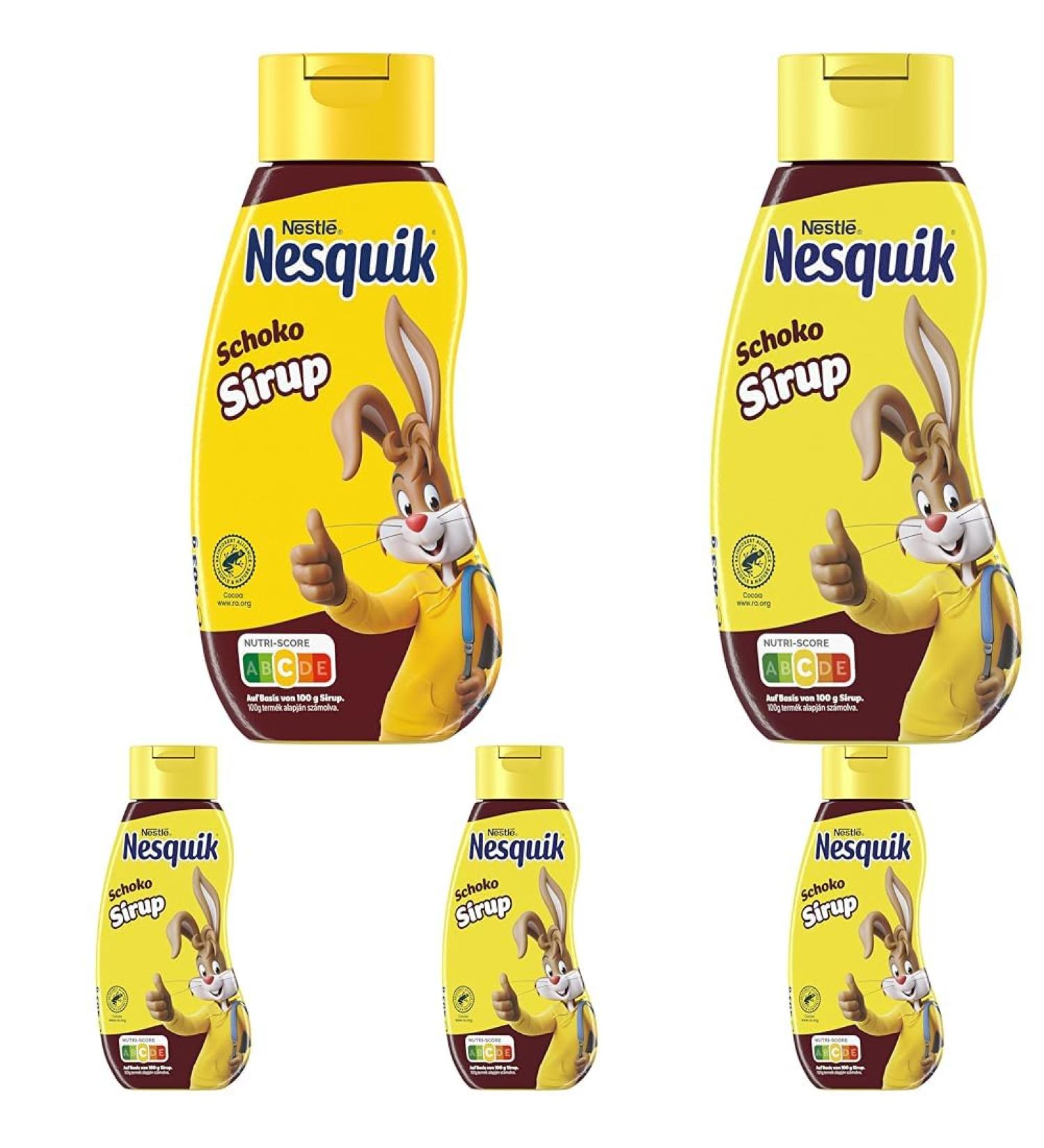 Nesquik Schoko Sirup - 5-Pack (300ml) | Perfect Topping for Drinks & Desserts | Delicious Drinking Chocolate - Buy Online on GoSupps.com