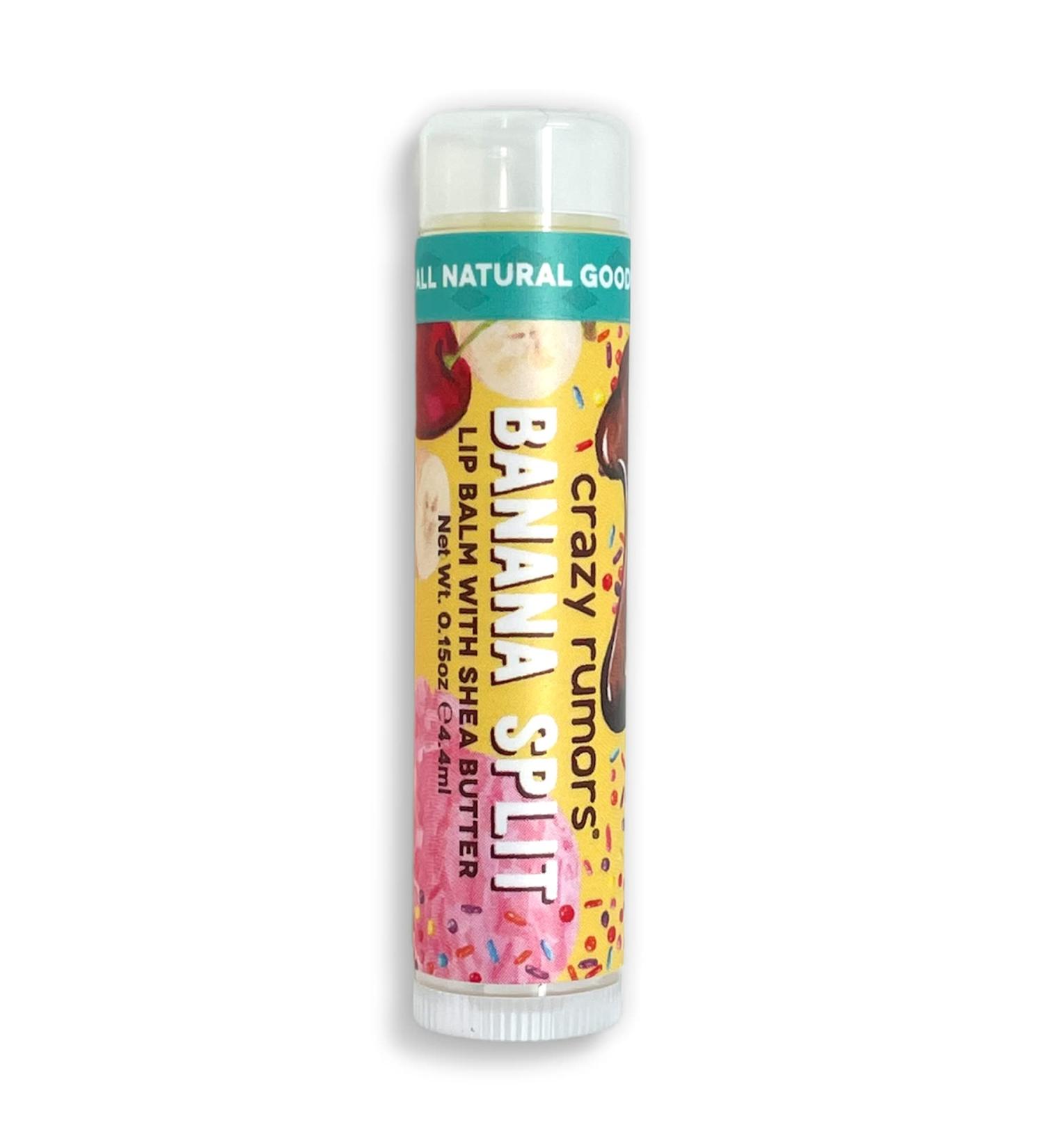 Crazy Rumors Banana Split Lip Balm | 100% Natural & Vegan | International Shipping Available - Buy Online on GoSupps.com