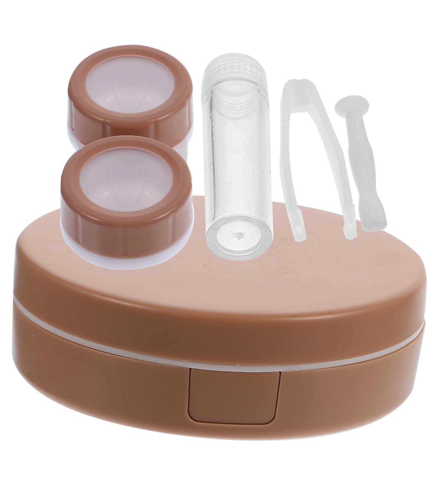 Buy Healvian Portable Contact Lens Case with Mirror & Tweezers | Cute Travel Tool Set for Eye Care - Best for Outdoors & Everyday Use - Buy Online on GoSupps.com