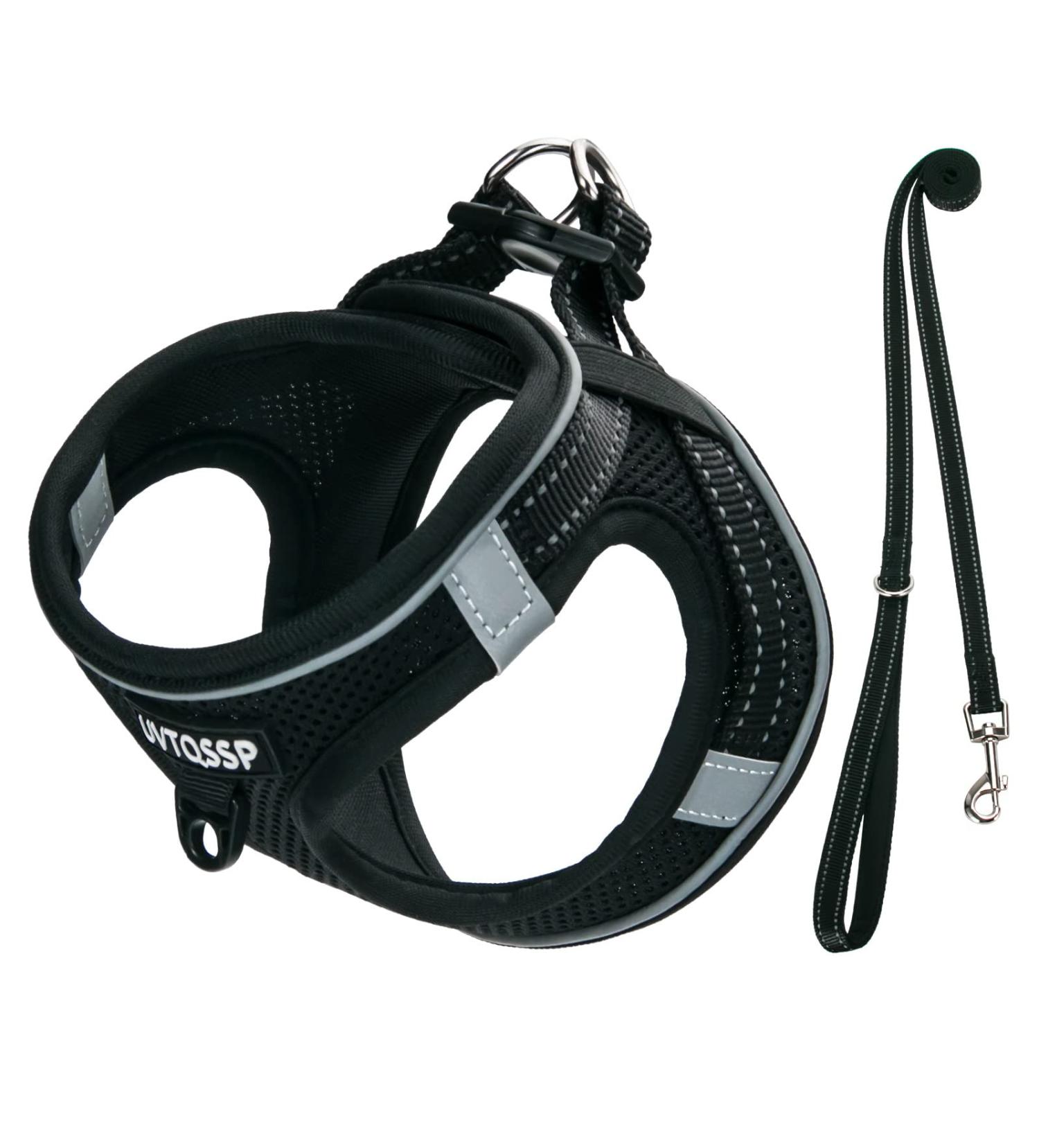 Dog Harness for Small Dogs - Black Padded Puppy Harness | XXS to XS Sizes - Buy Online on GoSupps.com