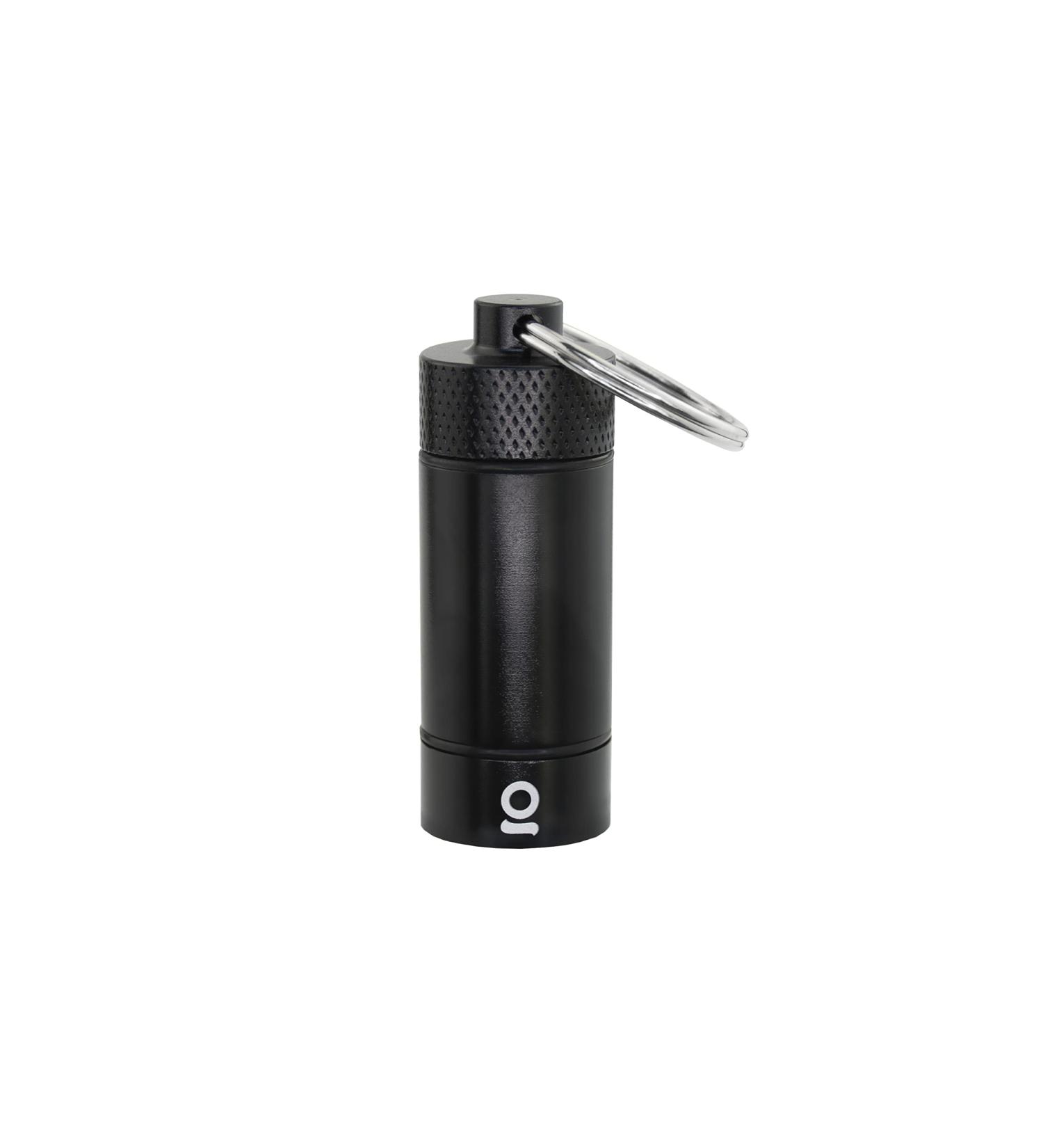 ONGROK Premium Mini Storage Tube  Keychain  Pocket-Sized  Airtight  Aluminum Metal Holder and Case (Black) - Buy Online on GoSupps.com