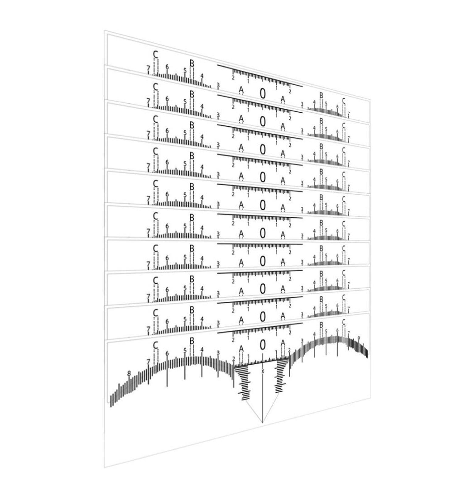 Healvian 10pcs Tools Drawing Eyebrow Ruler Measuring Eyebrow Ruler Positioning Ruler Sticker Tearable - Buy Online on GoSupps.com