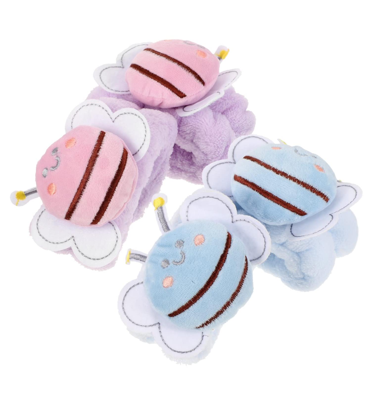 CALLARON 4pi ces Lot De Bracelets Forme Abeille Pour Lavage Visage Spa Absorbant Eau Confortables - Buy Online on GoSupps.com