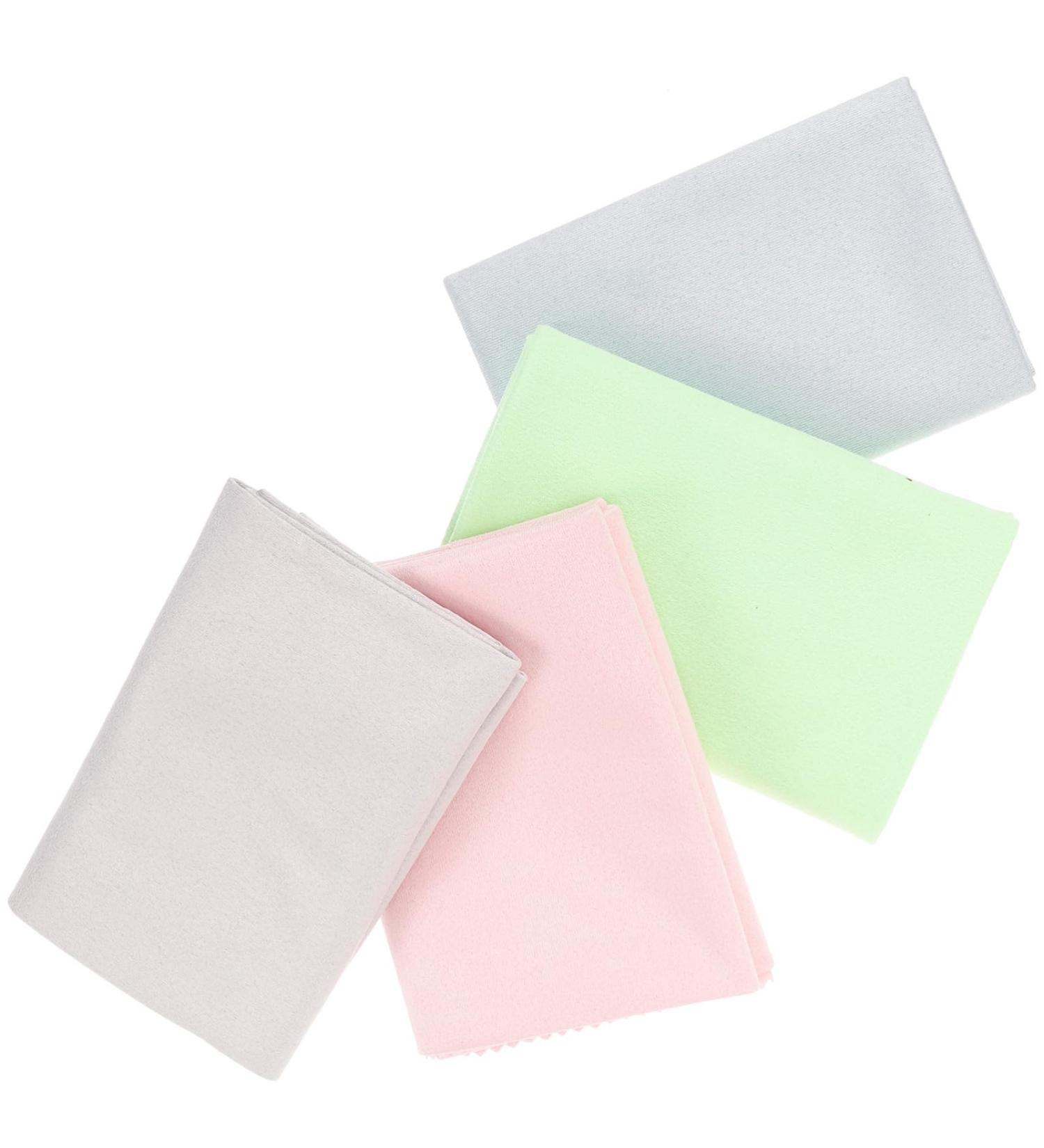 4pcs Eyeglass Cleaning Cloths - Large Microfiber Wipes for Lens & Glasses | Streak-Free & Fingerprint Removal - Buy Online on GoSupps.com