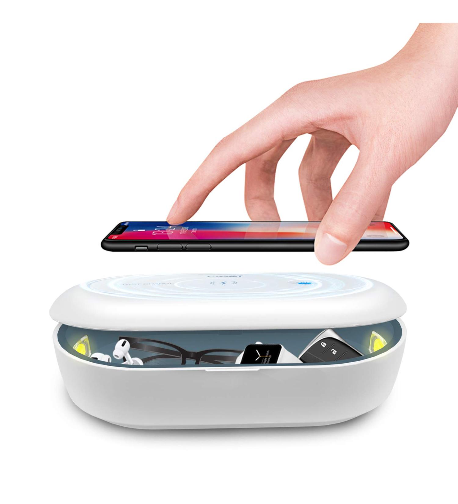 Cahot Portable UV Light Sanitizer Box with Aroma Diffuser - Fast Charging for Phone, Jewelry, Watches, Glasses - Buy Online on GoSupps.com