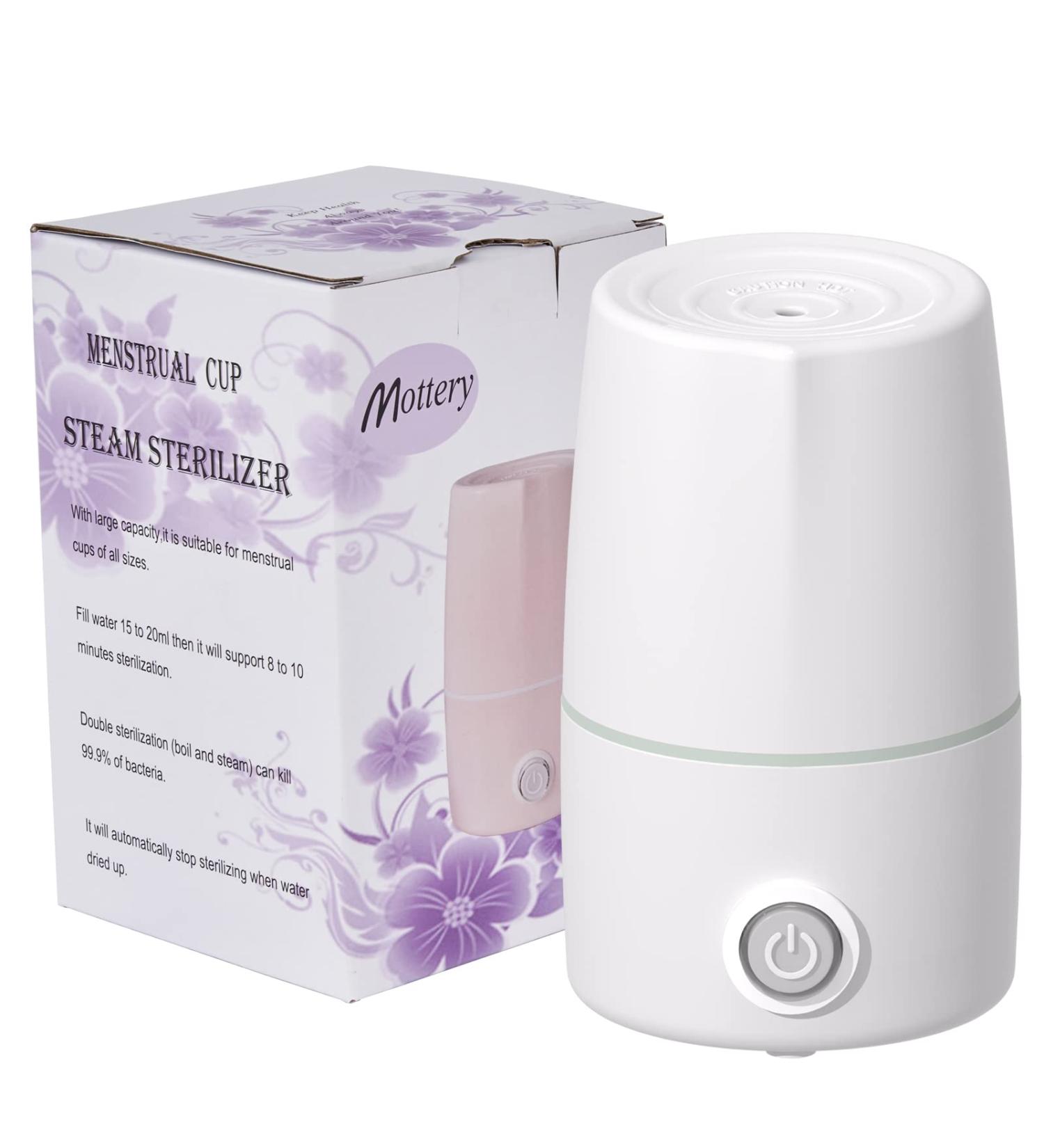 Mottery Menstrual Cup Steamer Machine - High Temperature 99.9% Dirty Removal in 8 Minutes - Leak-Free Feminine Hygiene Solution (Model Five) - Buy Online on GoSupps.com
