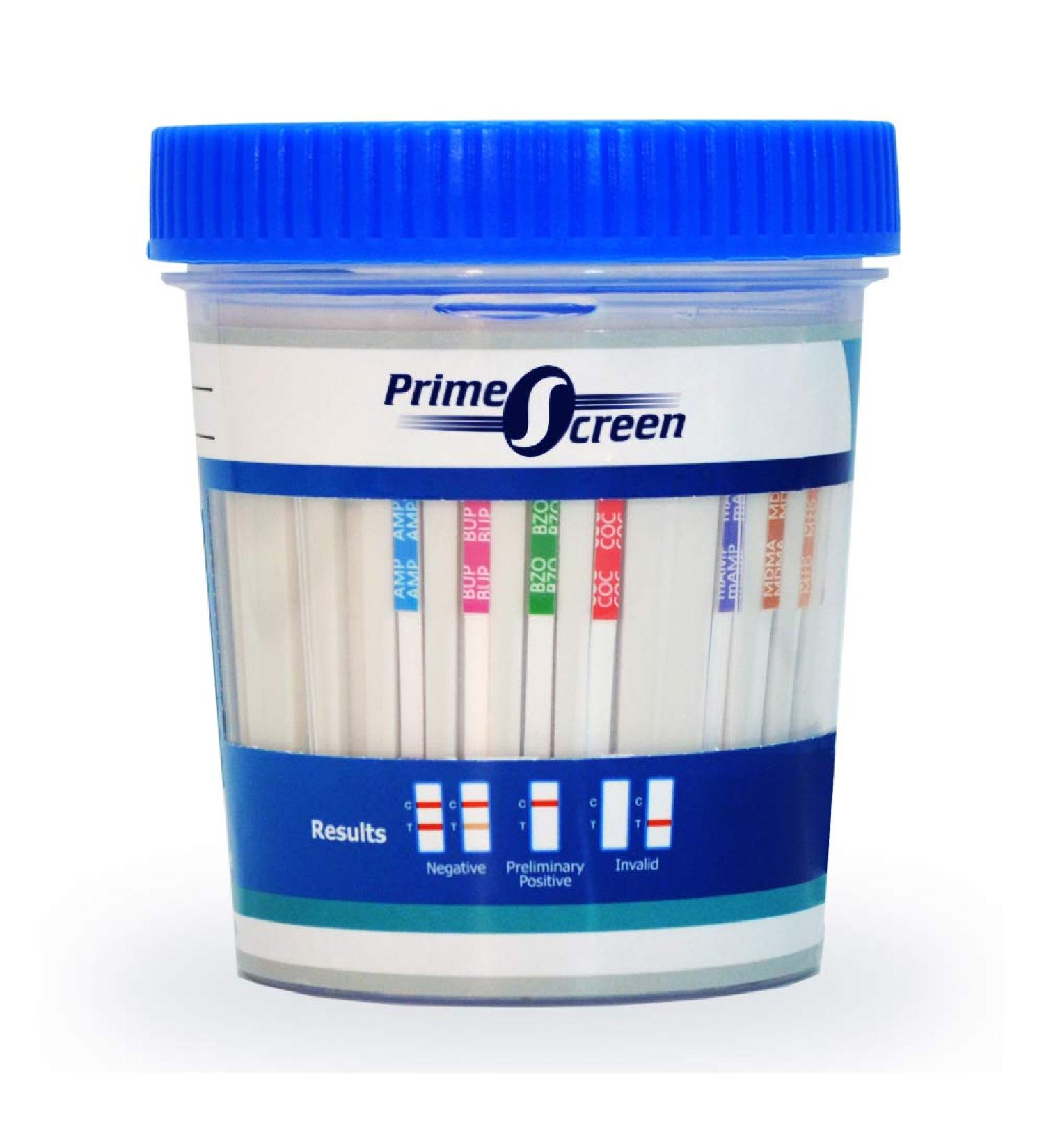PrimeScreen 14-Panel Instant Test Cup with 3 Adulterations - TDOA-1144A3 (10 Pack) - Buy Online on GoSupps.com