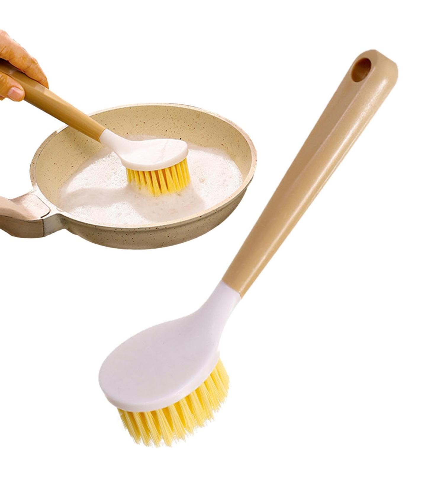 Kitchen Brush - Counter Cleaning Scrubber with Long Handle | Multifunctional Oil- Pots Brushes for Washing Faucets Pans Stoves Home Use - Buy Online on GoSupps.com