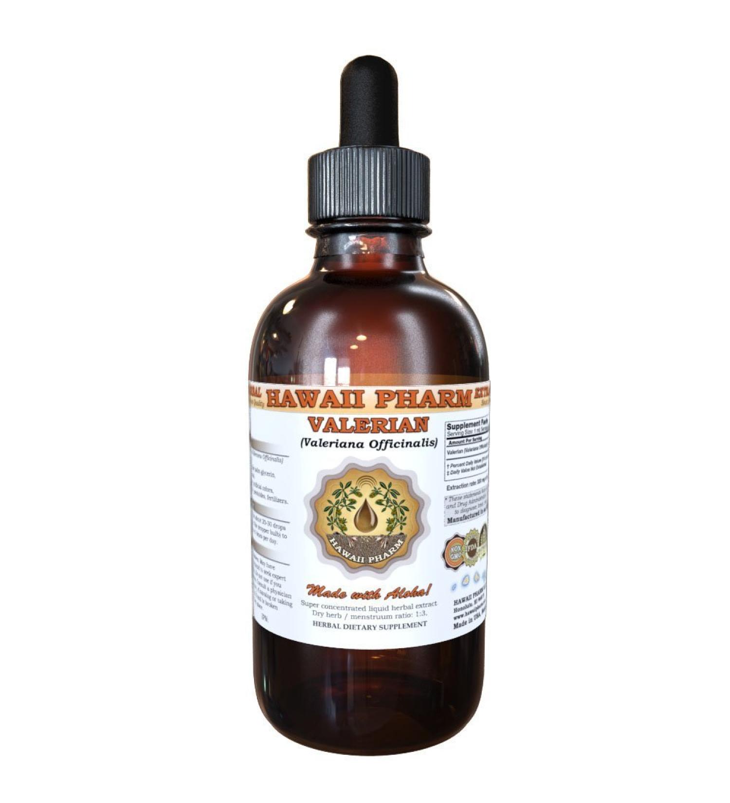 HawaiiPharm Valerian (Valeriana Officinalis) Liquid Root Extract Tincture 4 fl.oz 4 Fl Oz (Pack of 1) - Buy Online on GoSupps.com