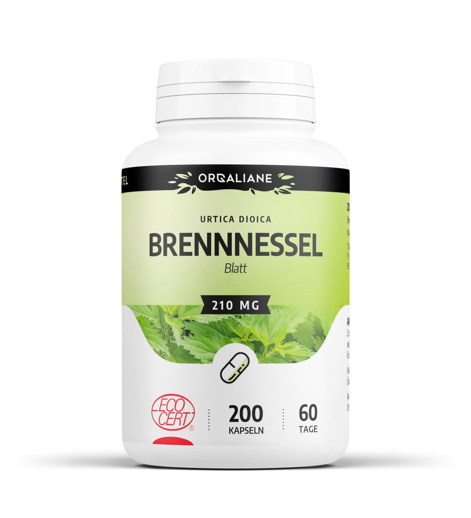 Organic Nettle Leaf 210 mg | 200 Capsules - Premium Quality Herbal Supplement for Wellness - Buy Online on GoSupps.com