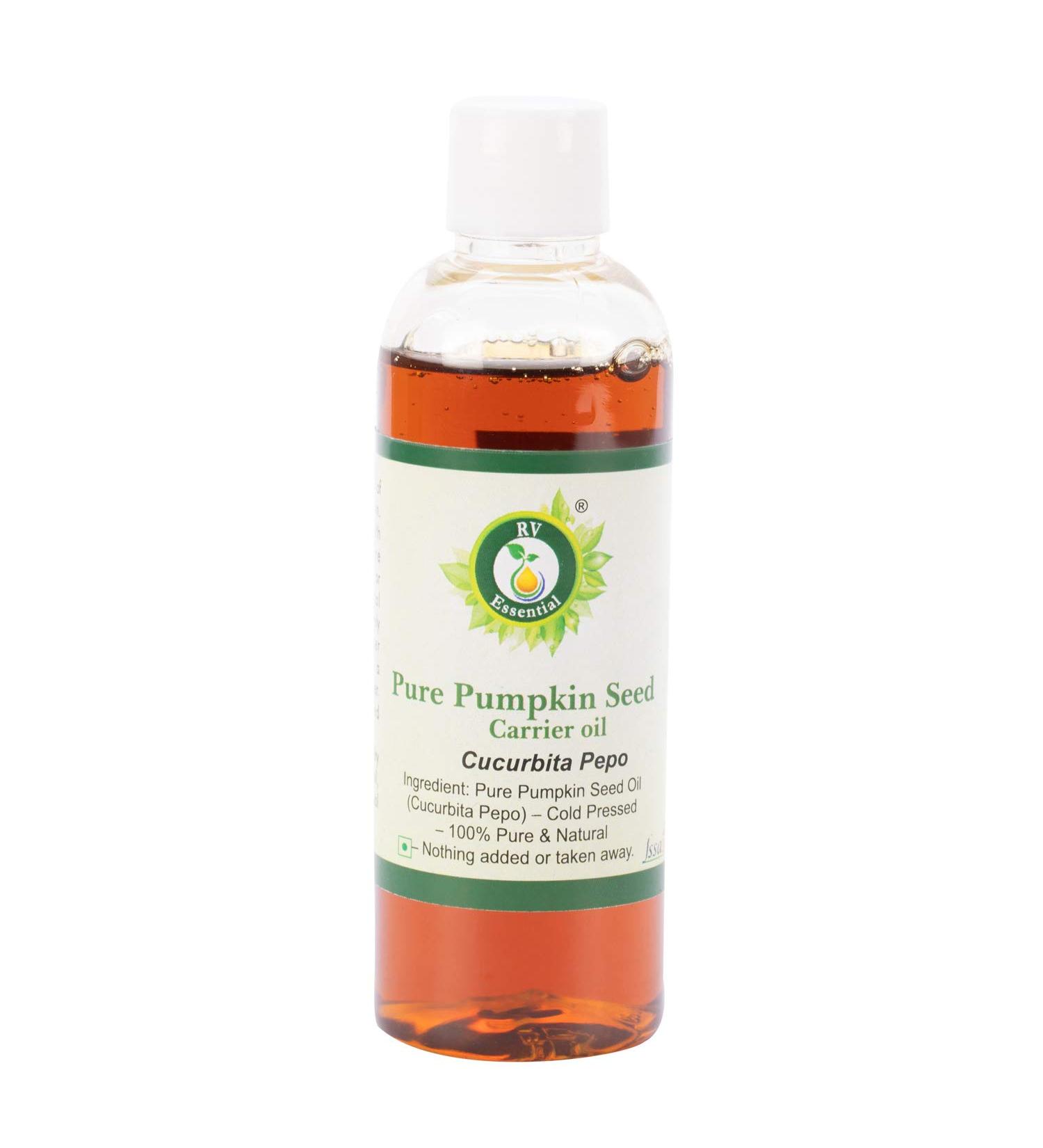 Pumpkin Seed Oil Cucurbita Pepo Pure Pumpkin Seed Oil For Hair Unrefined For Face To Cook 100 Pure Cold printed Pumpkin Seed Oil 100ml 338oz By R V Essential 100ml 338oz