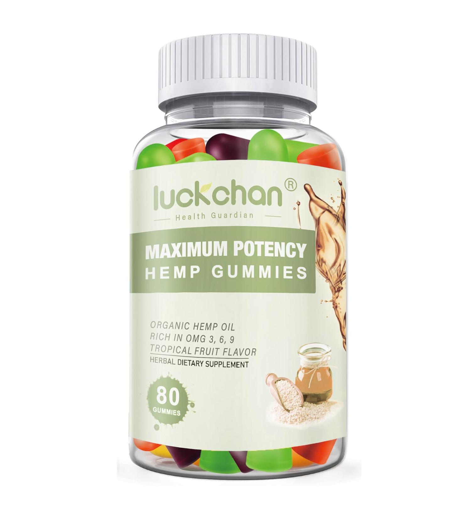 Hemp Gummies High Potency Natural for Adults (Peach)