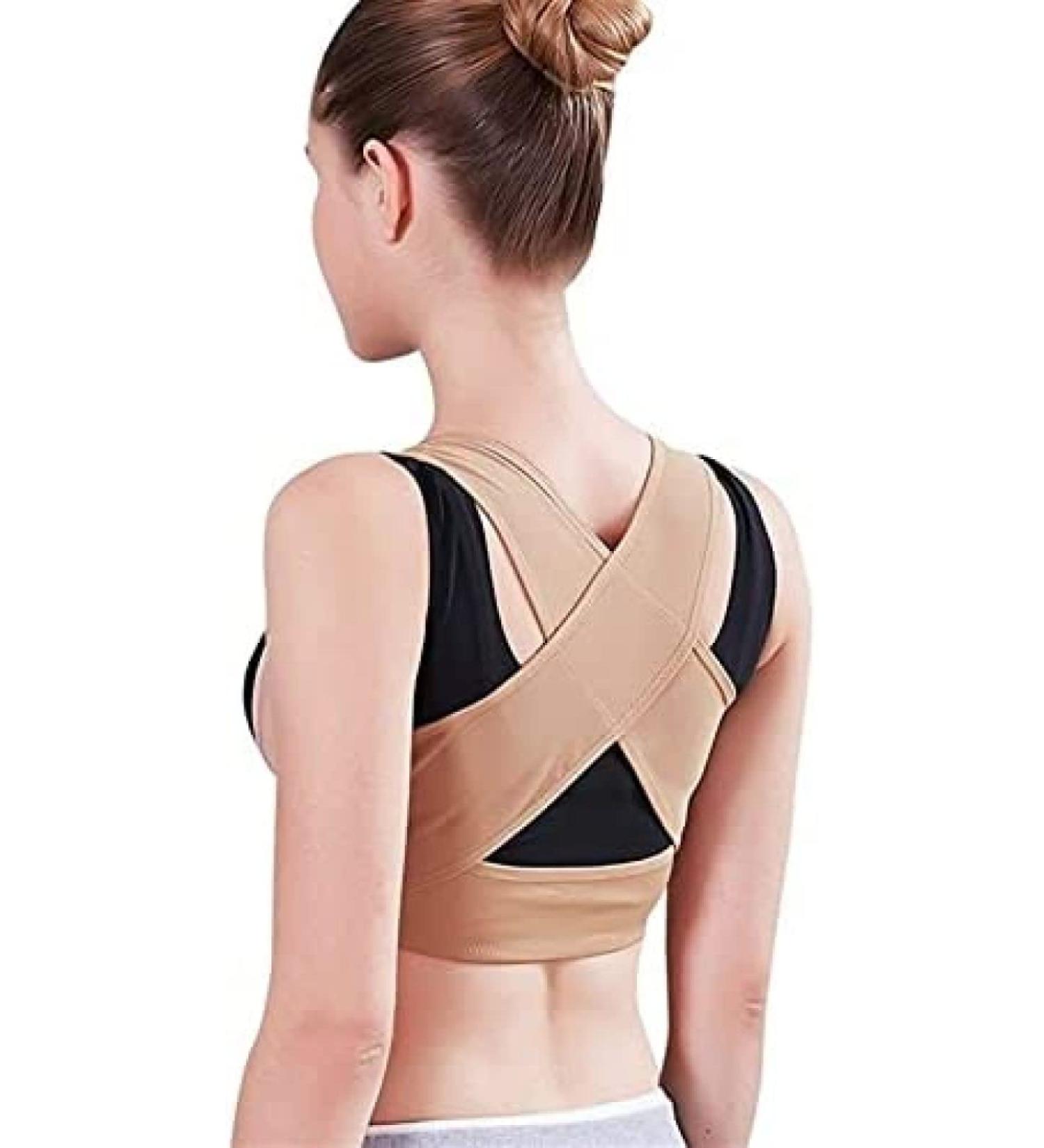 Correction Posture Back Shoulder Posture Corrector Back Support Brace Belt Adjustable Strap Back Straightener Skin Color L Skin Color L - Buy Online on GoSupps.com
