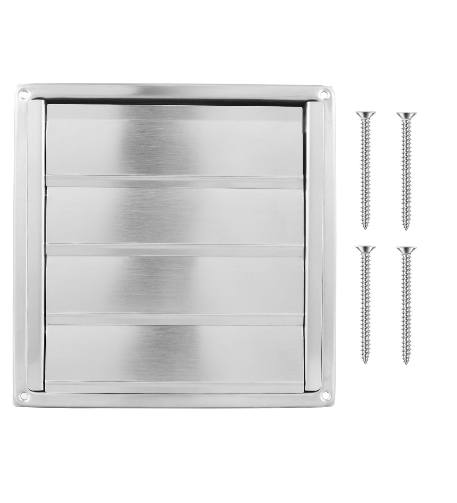 Dryer Vent Cover Stainless Steel Wall Exhaust Vent Cover with 4 Screws Weatherproof Exterior Wall Vent Cover Rustproof Dryer Vent Cover for Dryer and Extractors CA - Buy Online on GoSupps.com