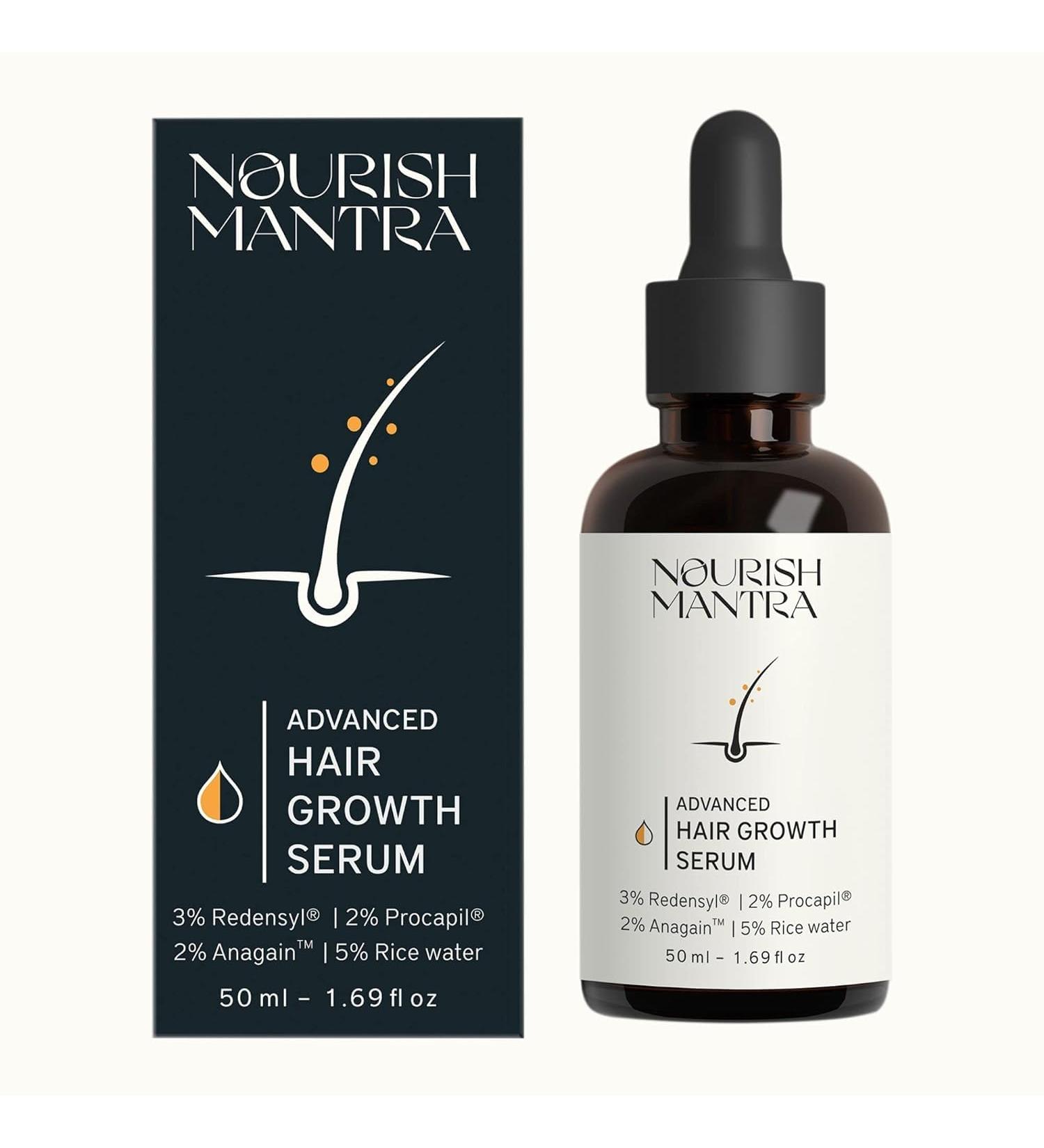 Buy Advanced Hair Growth Serum for Men & Women | Redensyl Anagain Procapil & Rice Water - Boost Hair Growth & Prevent Thinning for All Hair Types - Buy Online on GoSupps.com