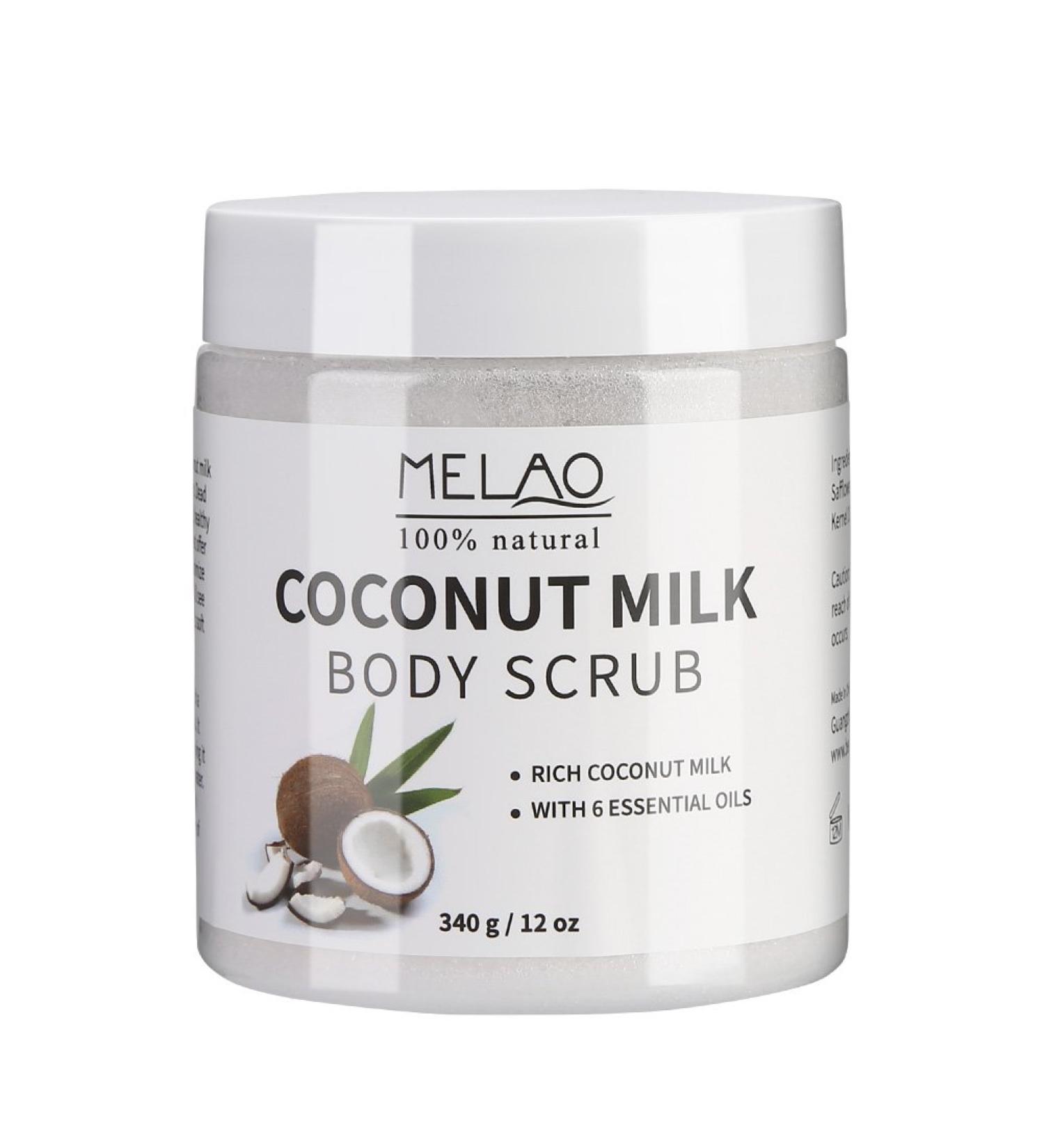 Coconut Milk Body Scrub - Ultra Moisturizing Organic Exfoliating Cream for Nourishing Peels | International Shipping - Buy Online on GoSupps.com